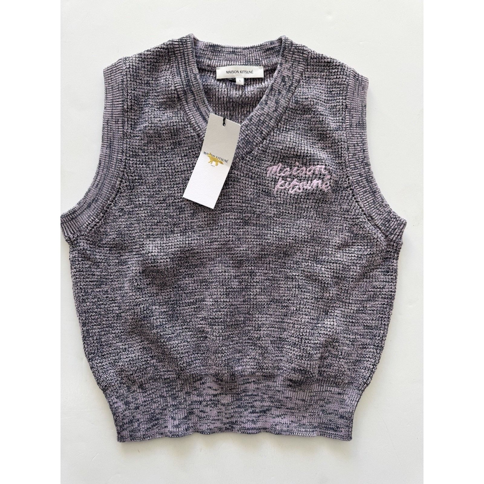 Maison Kitsune Maison Kitsune Women’s Handwriting Cropped Vest L Size US L / EU 52-54 / 3 - 1 Thumbnail