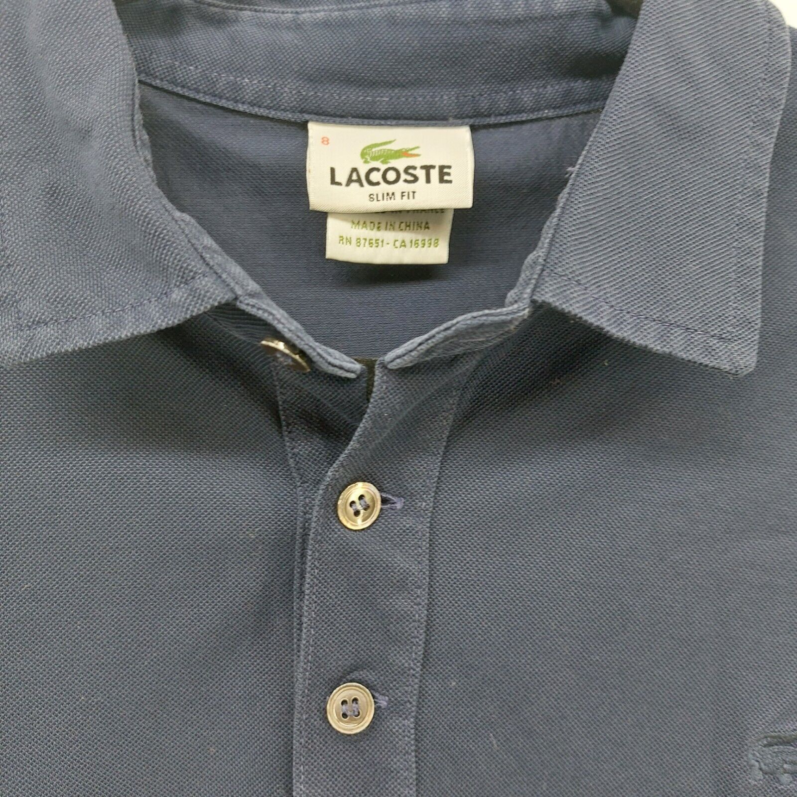 Lacoste Lacoste Navy Blue Polo Shirt Slim Size 8 Cotton Short 3XL Size US XXL / EU 58 / 5 - 7 Thumbnail