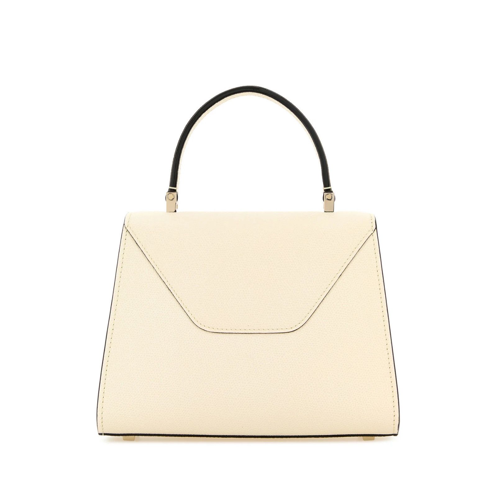 VALEXTRA Iside Mini $4200 White Leather Top Handle Bag New/A