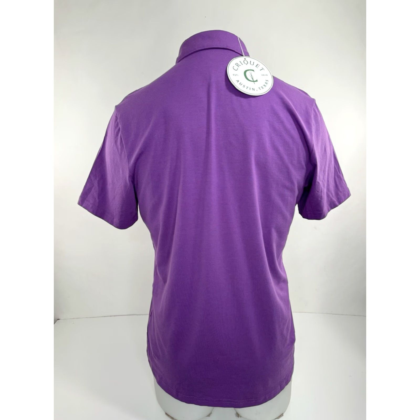 Vintage CRIQUET Polo Shirt Slim Fit Embroidered Logo Mens M Purple Short Sleeve Shirt CQ8 Size US M / EU 48-50 / 2 - 3 Thumbnail