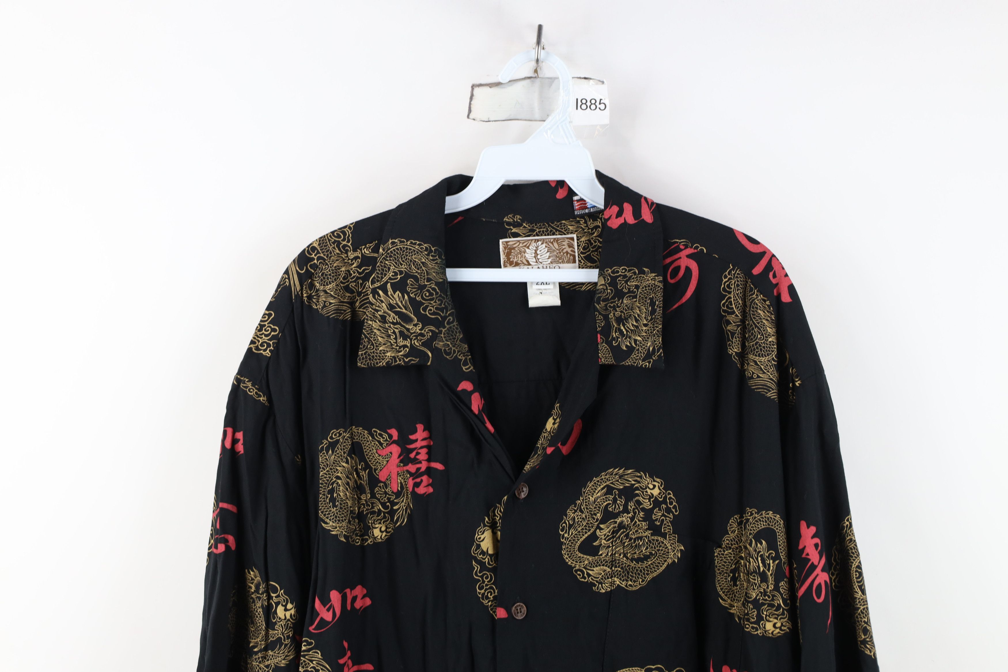 Vintage Vintage 90s Streetwear Dragon Hawaiian Button Shirt USA Size US XXL / EU 58 / 5 - 2 Thumbnail