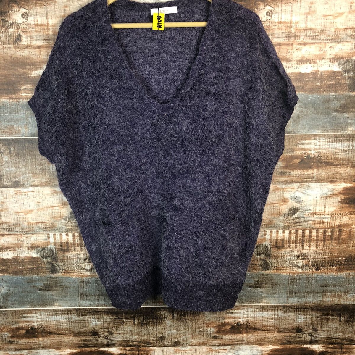 Homespun Knitwear × Japanese Brand Grove Dark Blue mohair shaggy Knitwear #A1891 Size L / US 10 / IT 46 - 3 Thumbnail