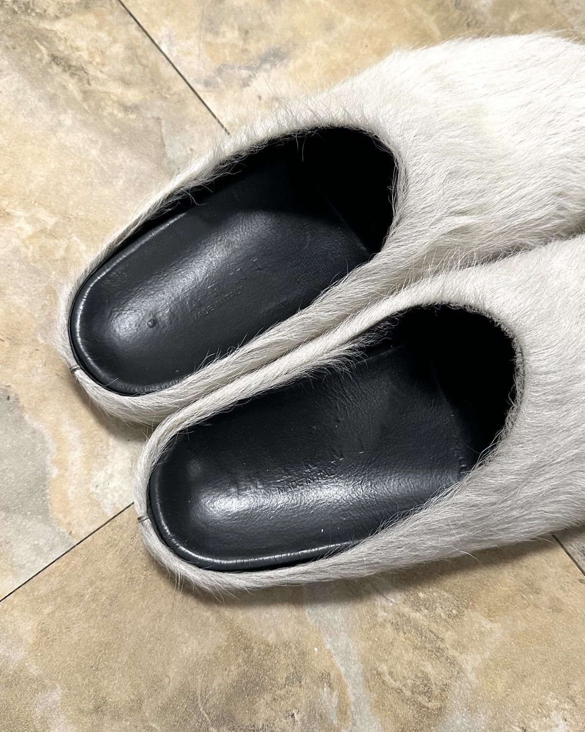Marni Marni Fussbet Sabot Calf-Hair Slippers Size US 10 / EU 43 - 3 Thumbnail