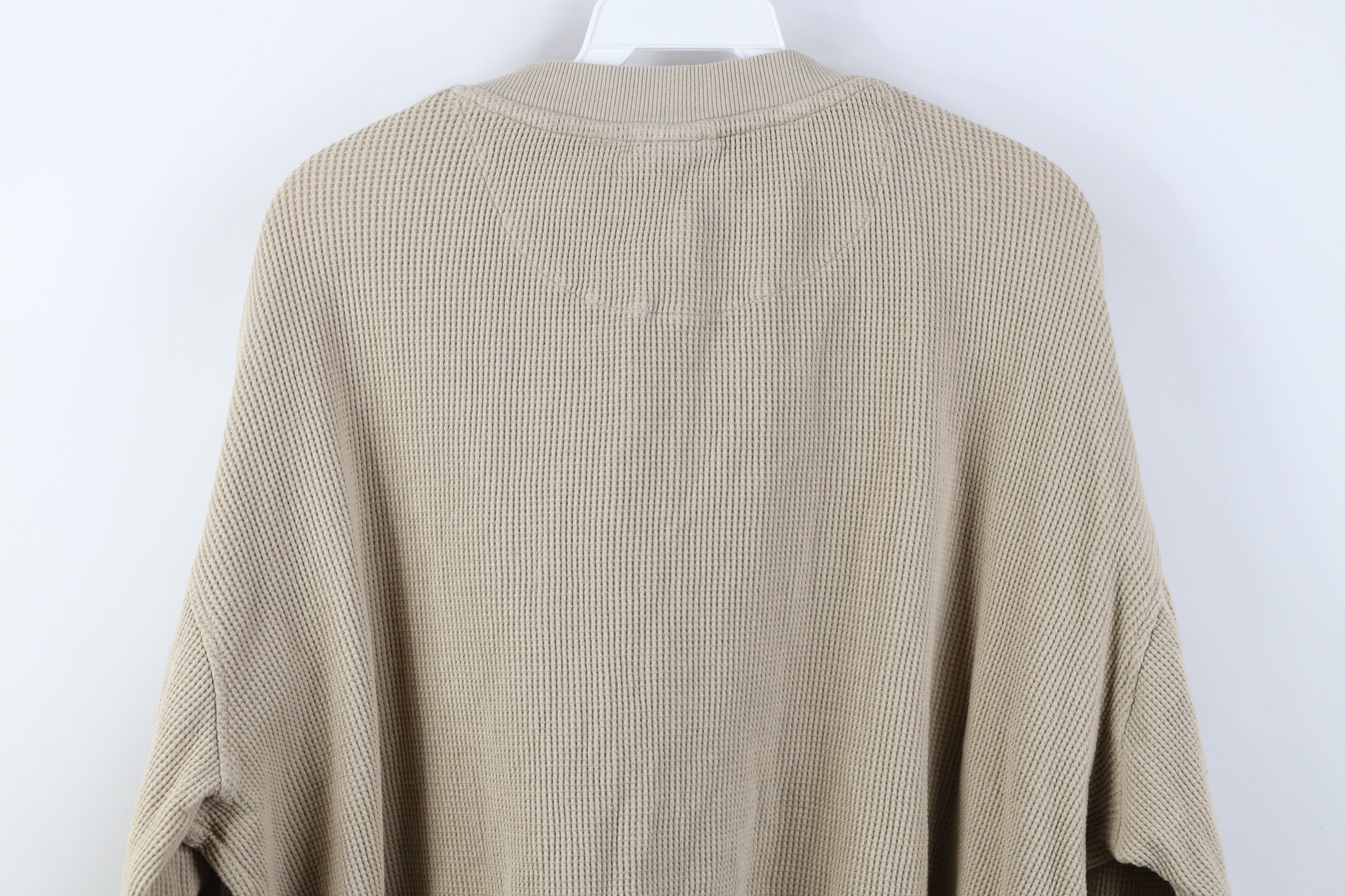 Cabelas Vintage 90s Cabelas Waffle Knit Long Sleeve Henley T-Shirt Size US XL / EU 56 / 4 - 11 Thumbnail