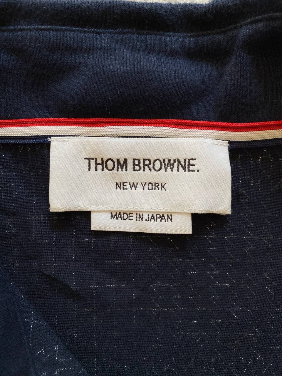 Thom Browne THOM BROWNE NAVY CAGED SHORT SLEEVE KNIT POLO T SHIRT Size US M / EU 48-50 / 2 - 6 Thumbnail