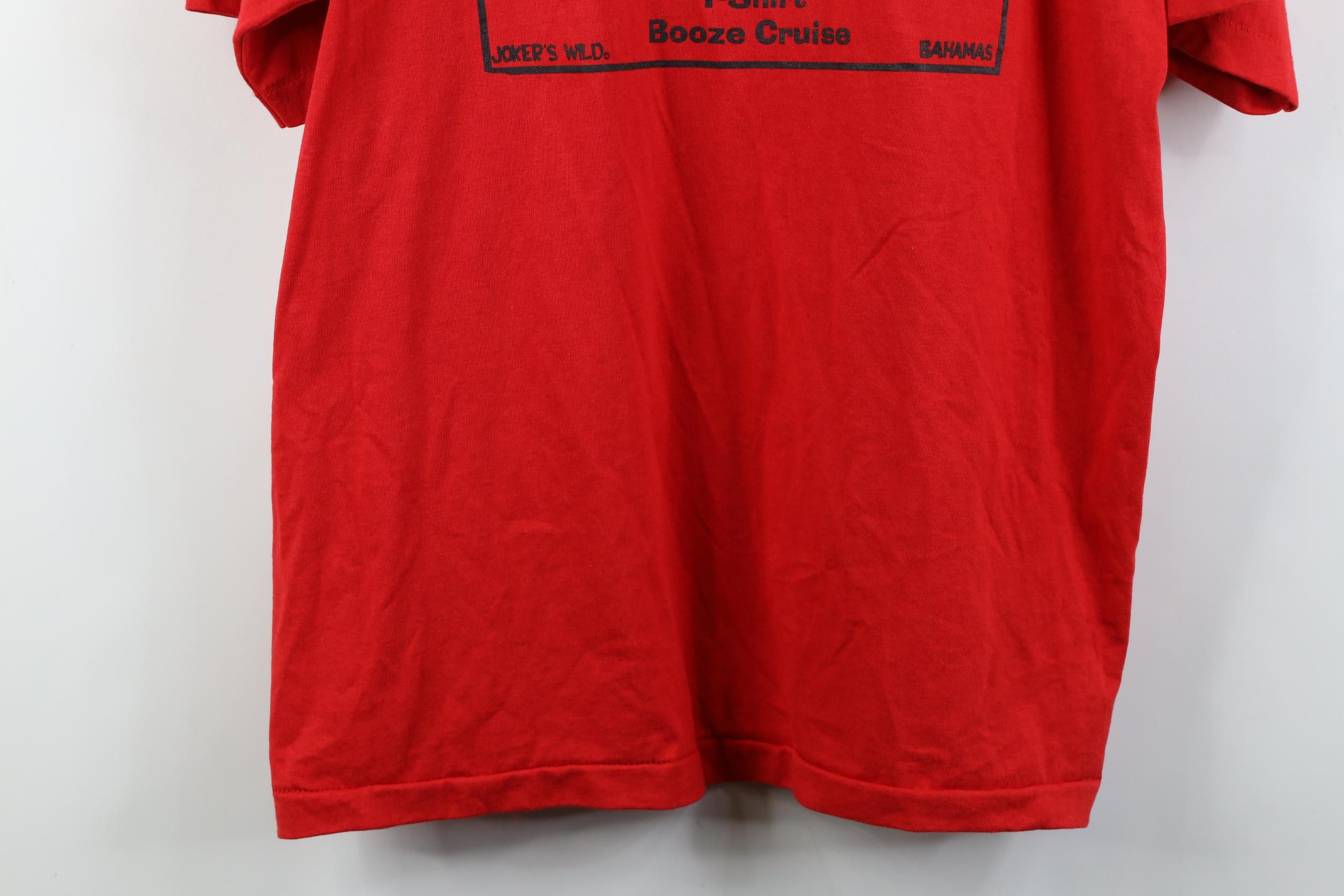 Vintage Vintage 90s Streetwear I No Want No Bahamas T-Shirt Red USA Size US XL / EU 56 / 4 - 3 Thumbnail