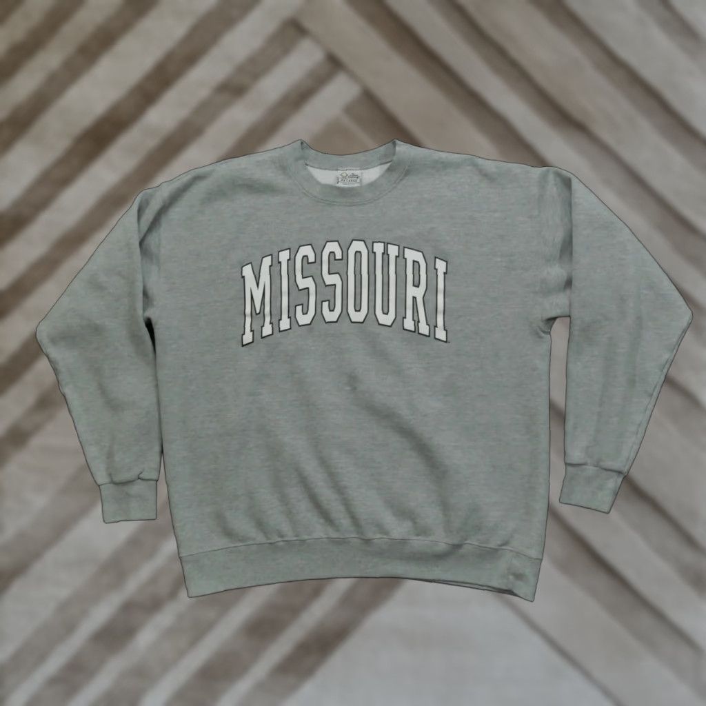 Vintage VINTAGE Missouri Sweatshirt Adult 2XL XXL Grey Pullover Spell Out Mens 90s Size US XXL / EU 58 / 5 - 1 Thumbnail