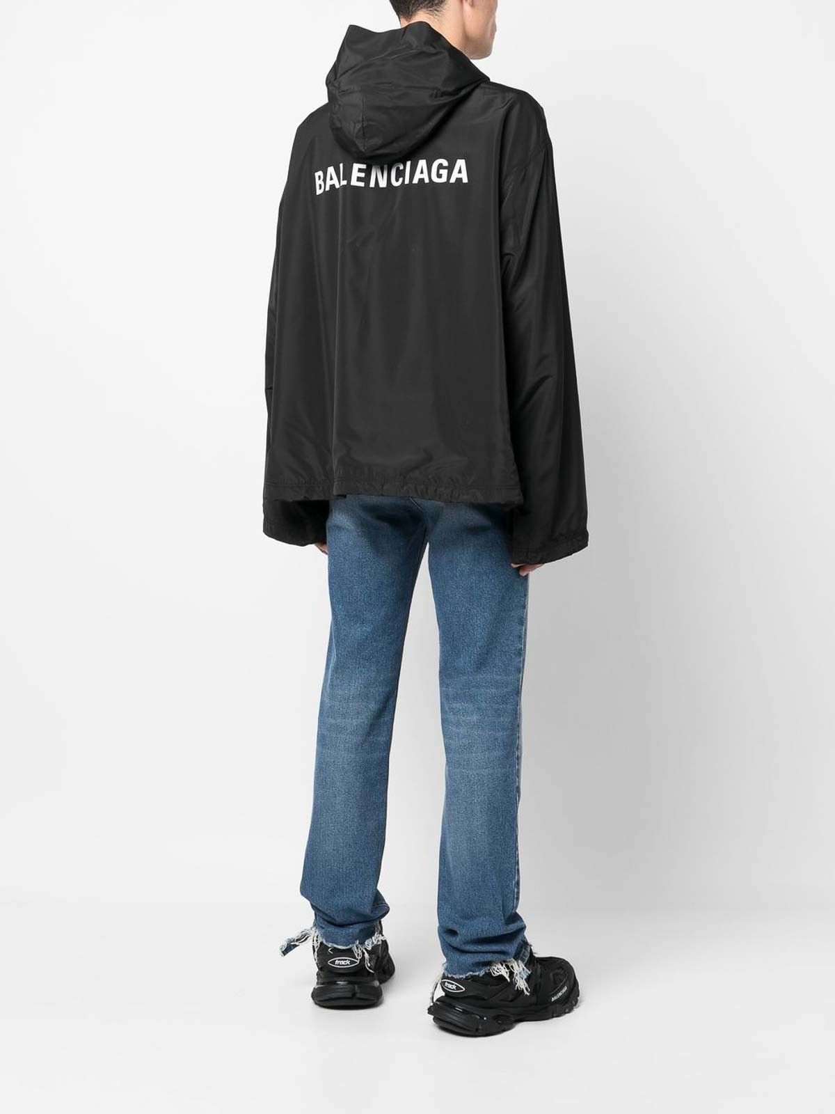 Balenciaga o1s1wg110625 Tracksuit Rain Jacket in Black Size US XL / EU 56 / 4 - 2 Thumbnail
