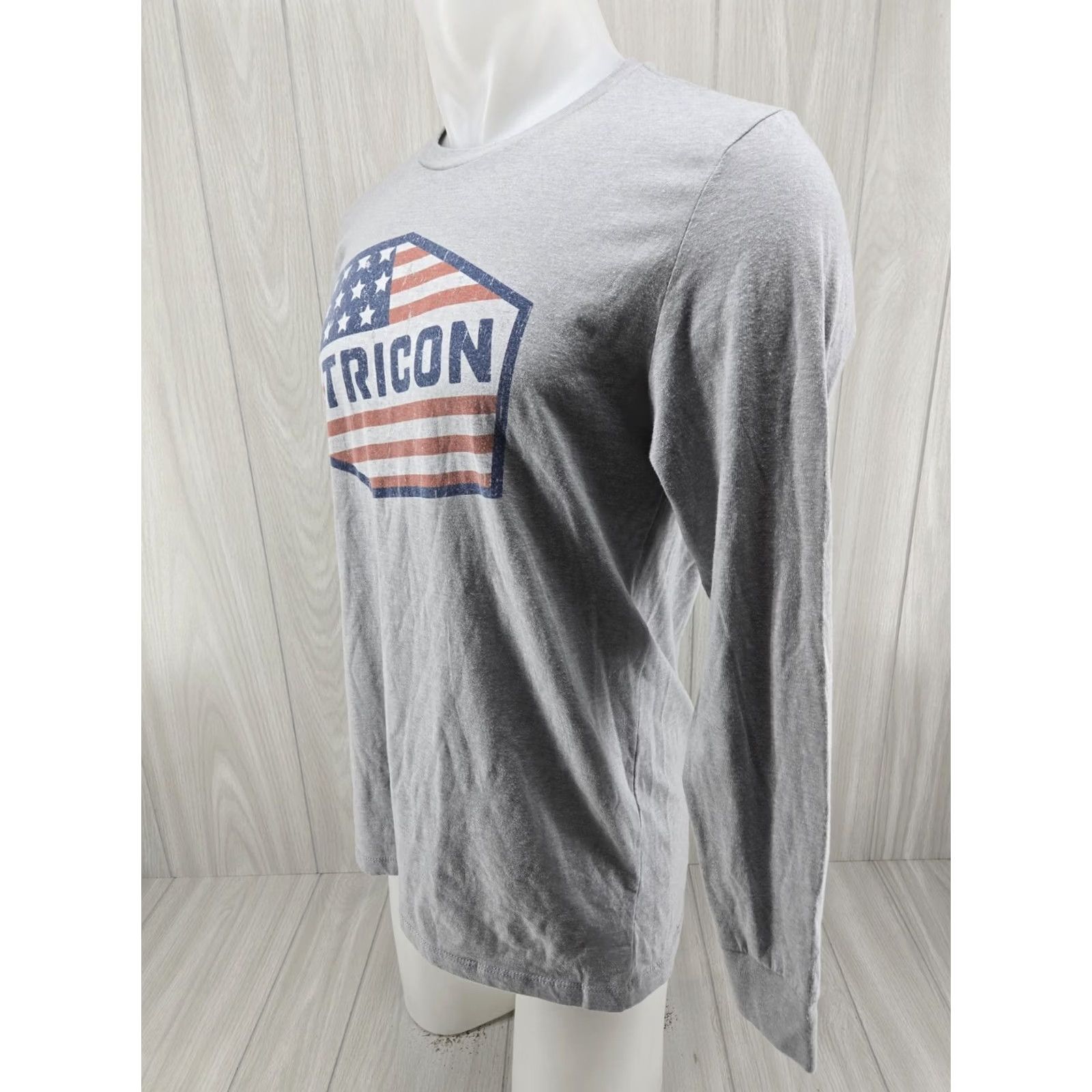 Vintage TRICON Steel Wear Shirt Long Sleeve Gray Shirt Large XL Mens T-Shirt Graphic Print Size US XL / EU 56 / 4 - 4 Thumbnail