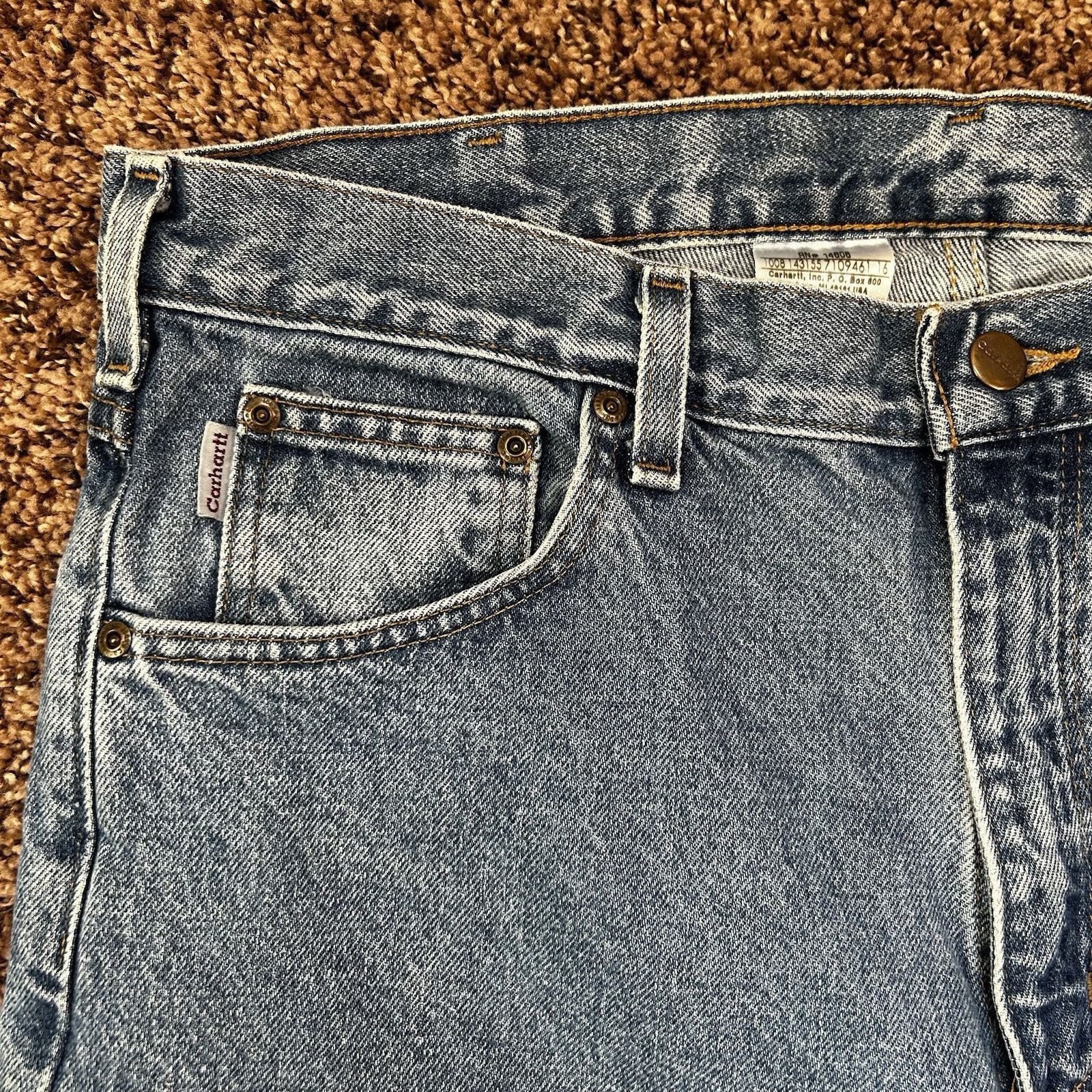 Carhartt Carhartt Straight Leg Jeans B180 STW Stonewash Mens 36 x 34 Size US 36 / EU 52 - 2 Thumbnail