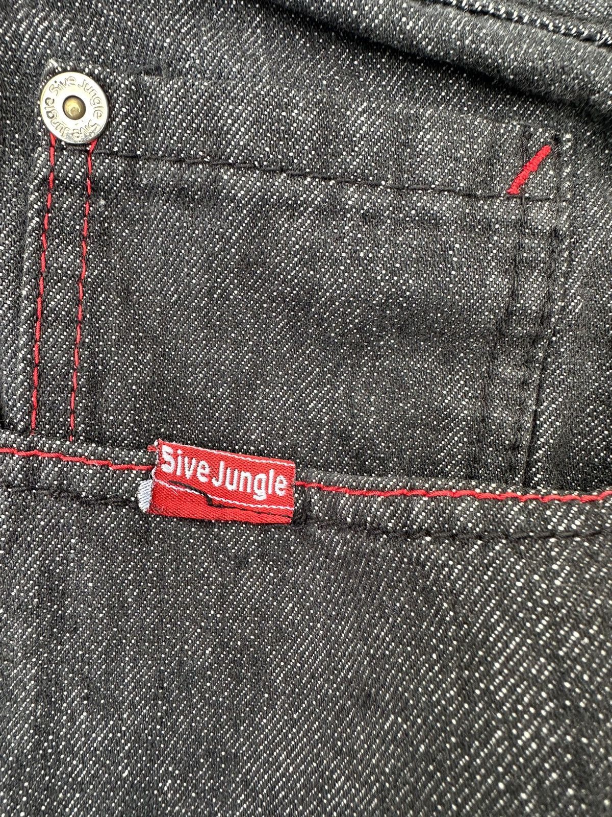 JNCO × Southpole × Vintage Vintage Y2K Black Jean Shorts Baggy Fit Size US 36 / EU 52 - 5 Thumbnail