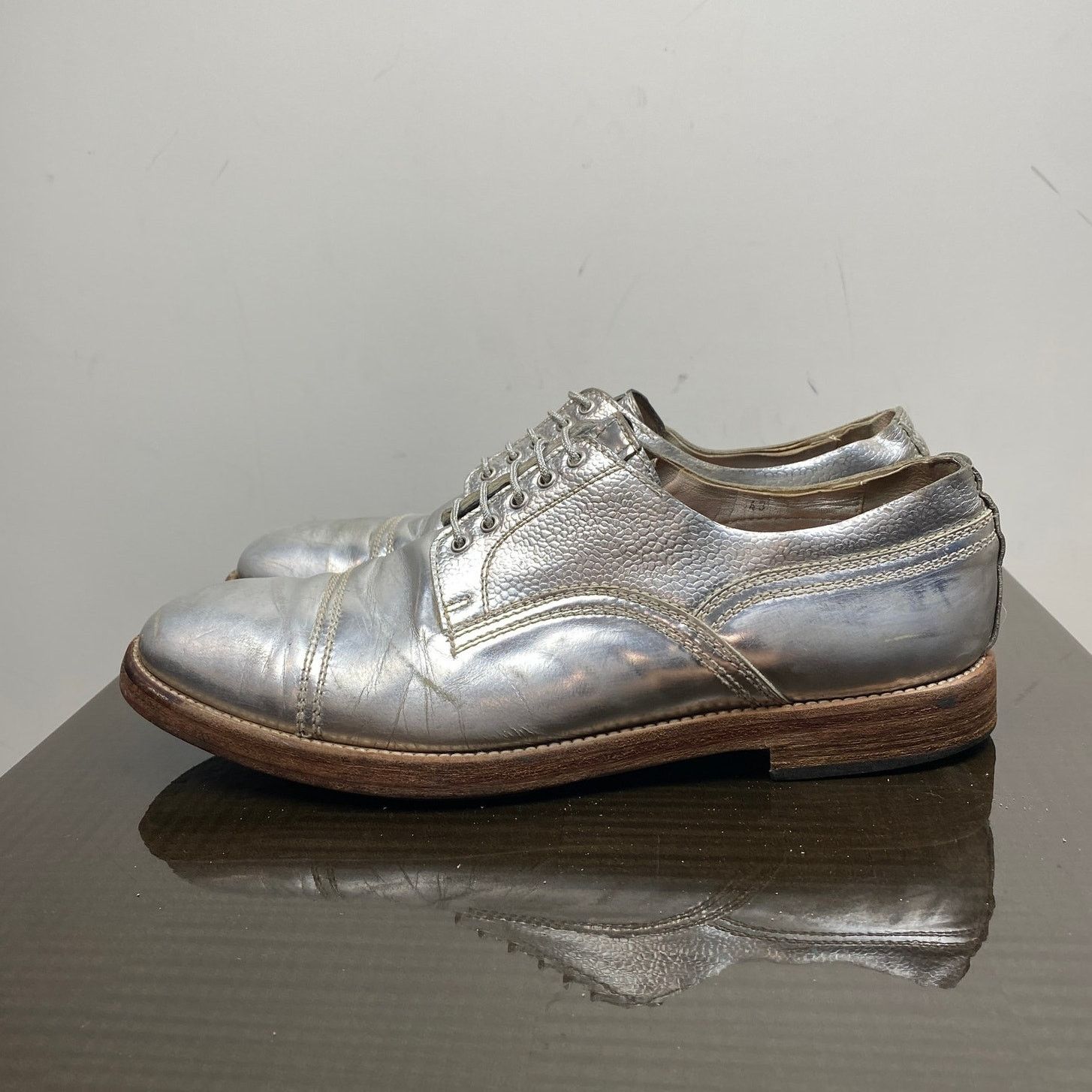 Acne Studios Acne Studios Askin Silver Cap Toe Derby Shoes Men's 43 US 10 Size US 10 / EU 43 - 5 Thumbnail