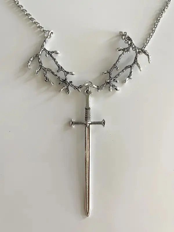 Japanese Brand STEAL! Vintage 2000s Tree Branch Sword Necklace Size ONE SIZE - 2 Thumbnail