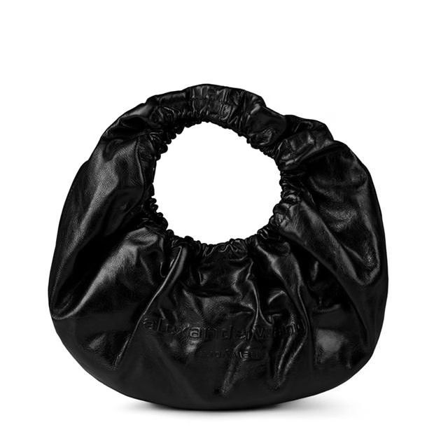 Alexander Wang o1g2r1mq0824 Size: OS / Crescent Small Crackle Bag in Black Size ONE SIZE - 1 Thumbnail