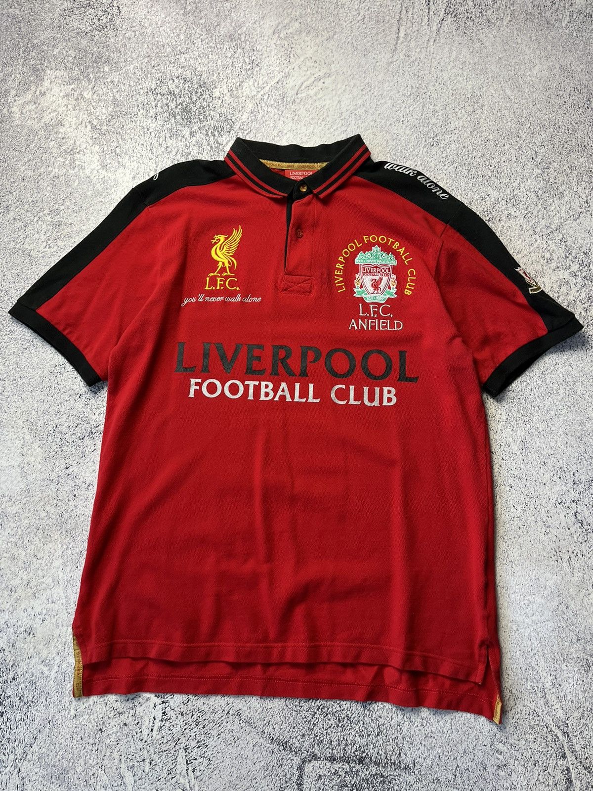 Vintage Vintage Liverpool Soccer Polo Big Logo Rare Size L Size US L / EU 52-54 / 3 - 3 Thumbnail