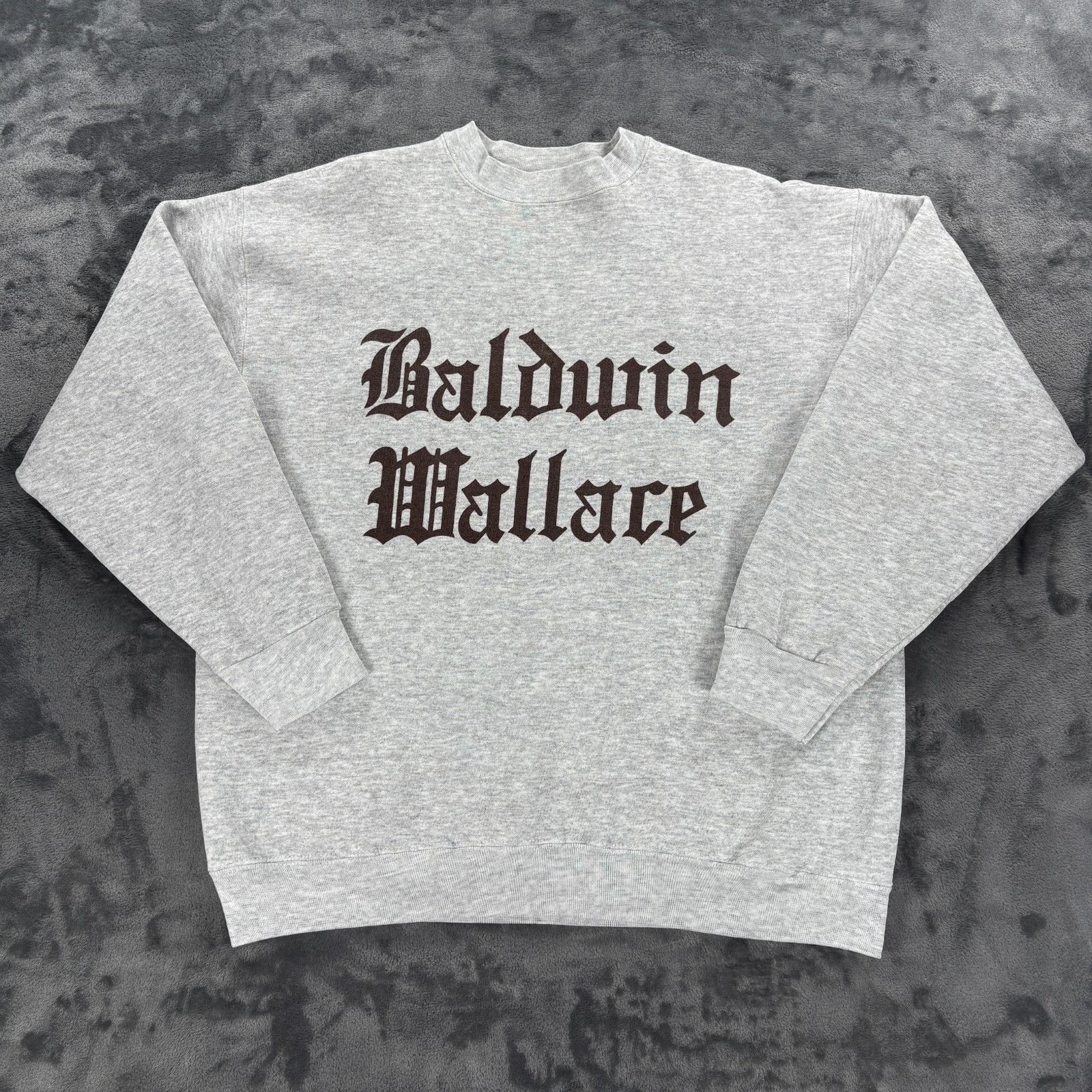 Velva Sheen Vintage Baldwin Wallace Sweatshirt XL USA Made Gray Gothic C Size US XL / EU 56 / 4 - 1 Thumbnail
