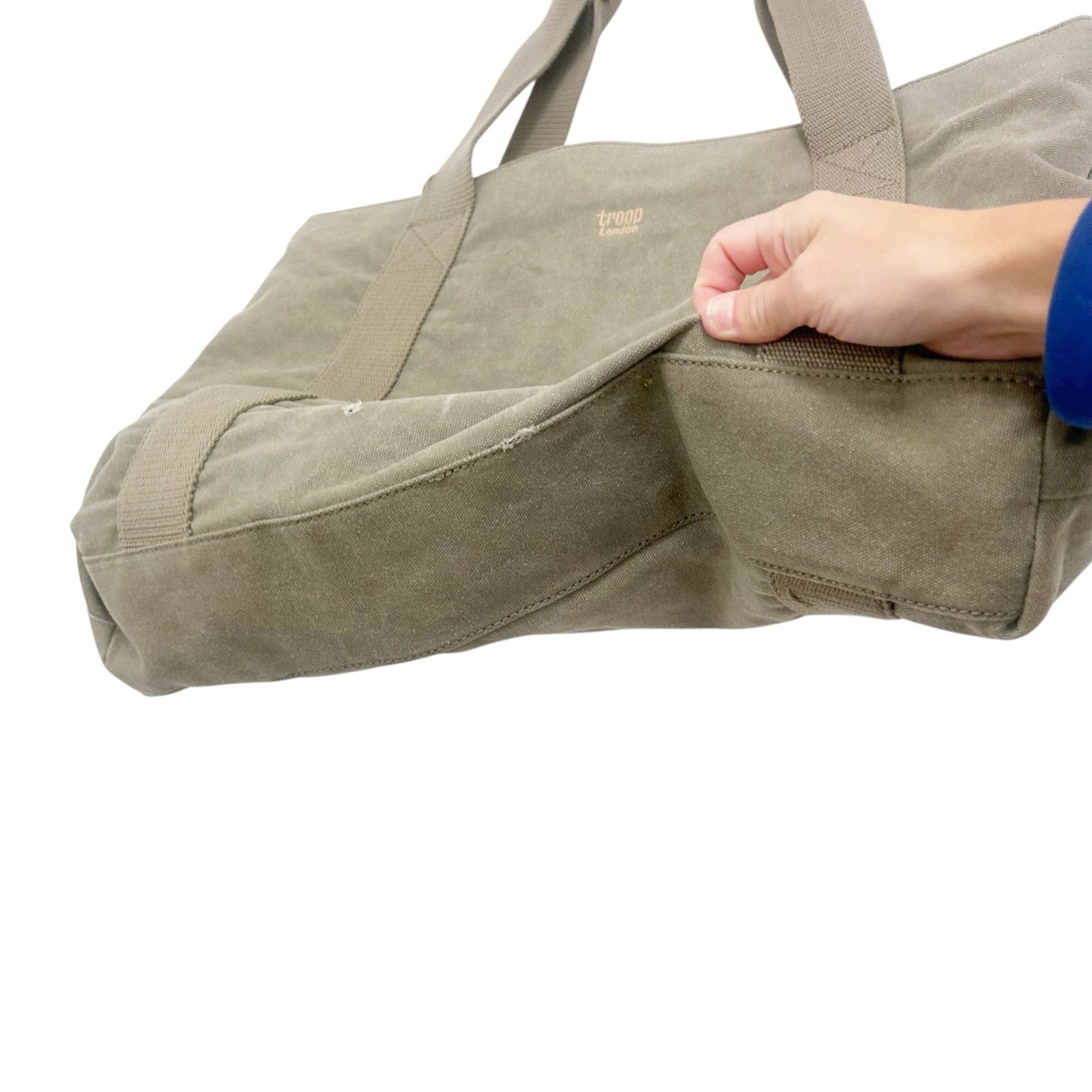 Other Troop London Green Canvas Tote Shoulder Bag Size ONE SIZE - 4 Thumbnail