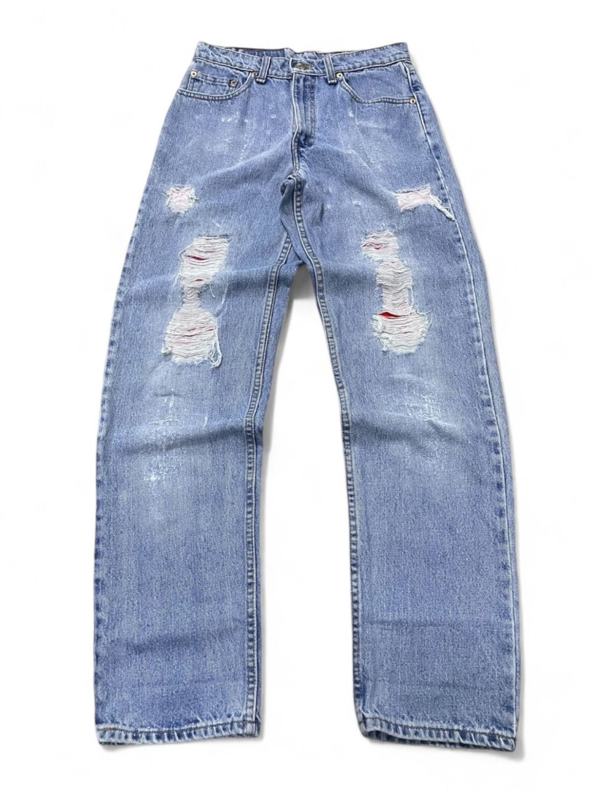 Hysteric Glamour × Levi's × Vintage Vintage Levis 550 Loose Fit Distressed Frayed Jeans Size US 29 - 1 Thumbnail