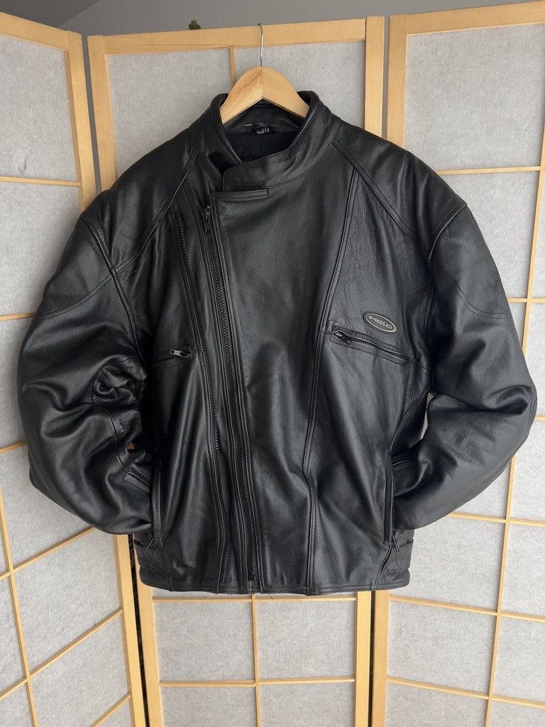If Six Was Nine Crazy! Vintage 2000s biker racing leather bomber jacket boxy Size US XL / EU 56 / 4 - 21 Thumbnail