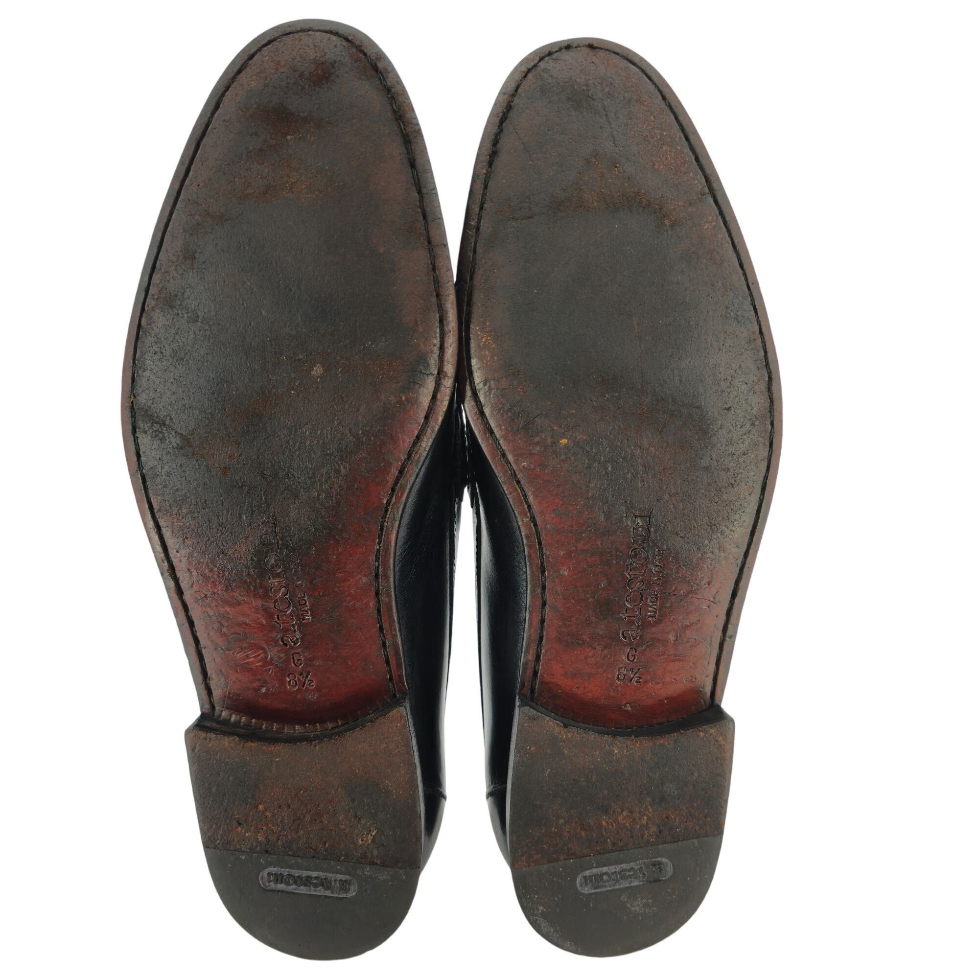 Testoni A. Testoni Mens Black Leather Bit Loafers Size 8.5 Italian Size US 8.5 / EU 41-42 - 5 Thumbnail