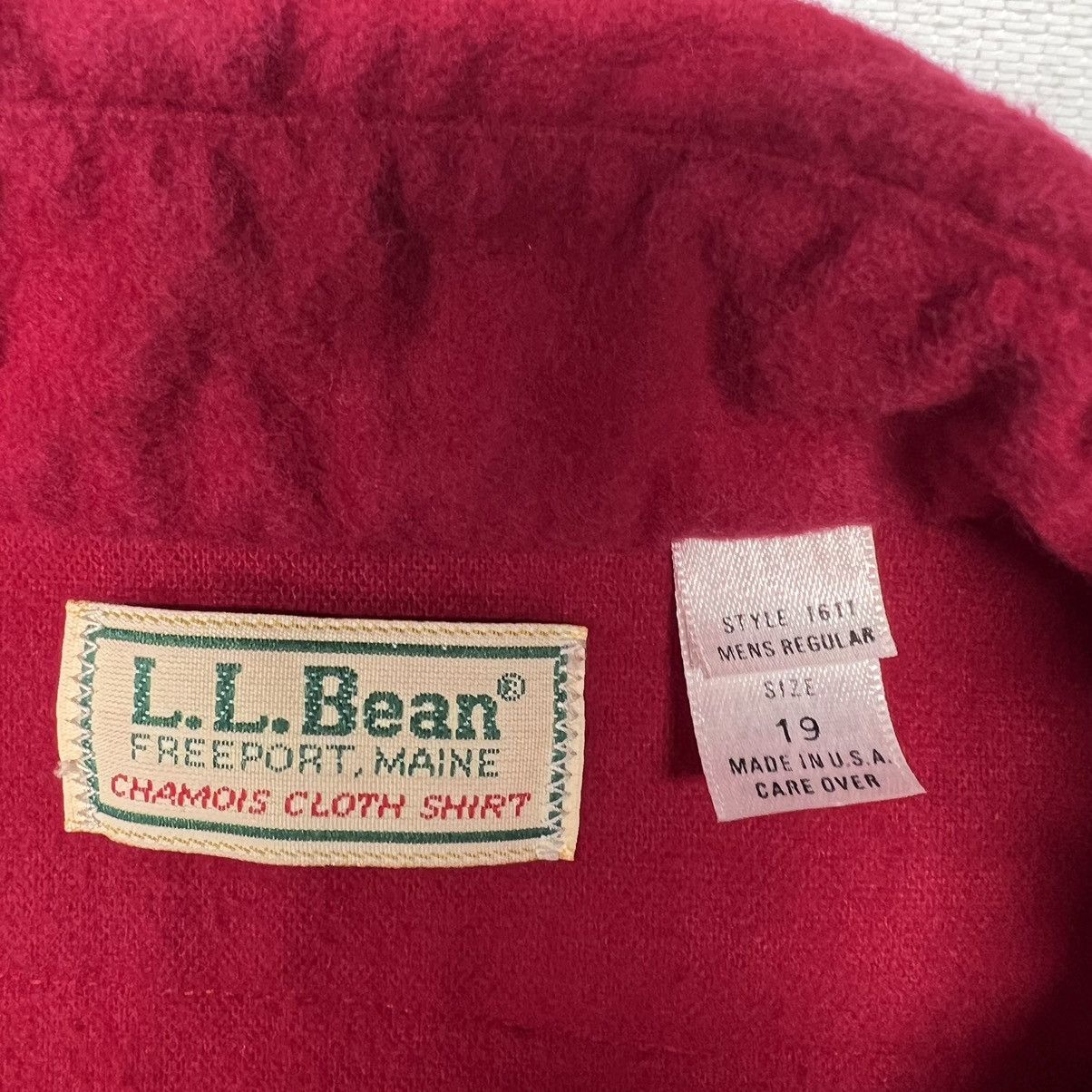 L.L. Bean × Vintage VTG LL Bean Shirt Red Button Up Flannel Heavy Outdoors 90s Size US XXL / EU 58 / 5 - 7 Thumbnail