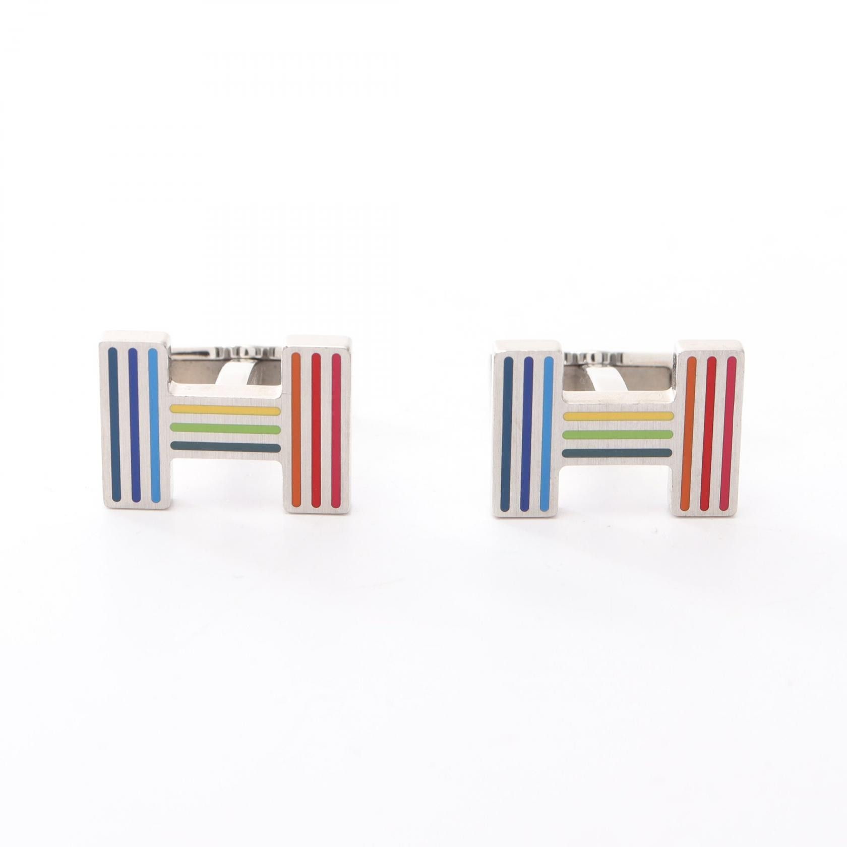 Hermes Hermes Hermes Quiz Rainbow Metal Cufflinks Metal Cufflinks DUTY FREE for USA Size ONE SIZE - 1 Thumbnail