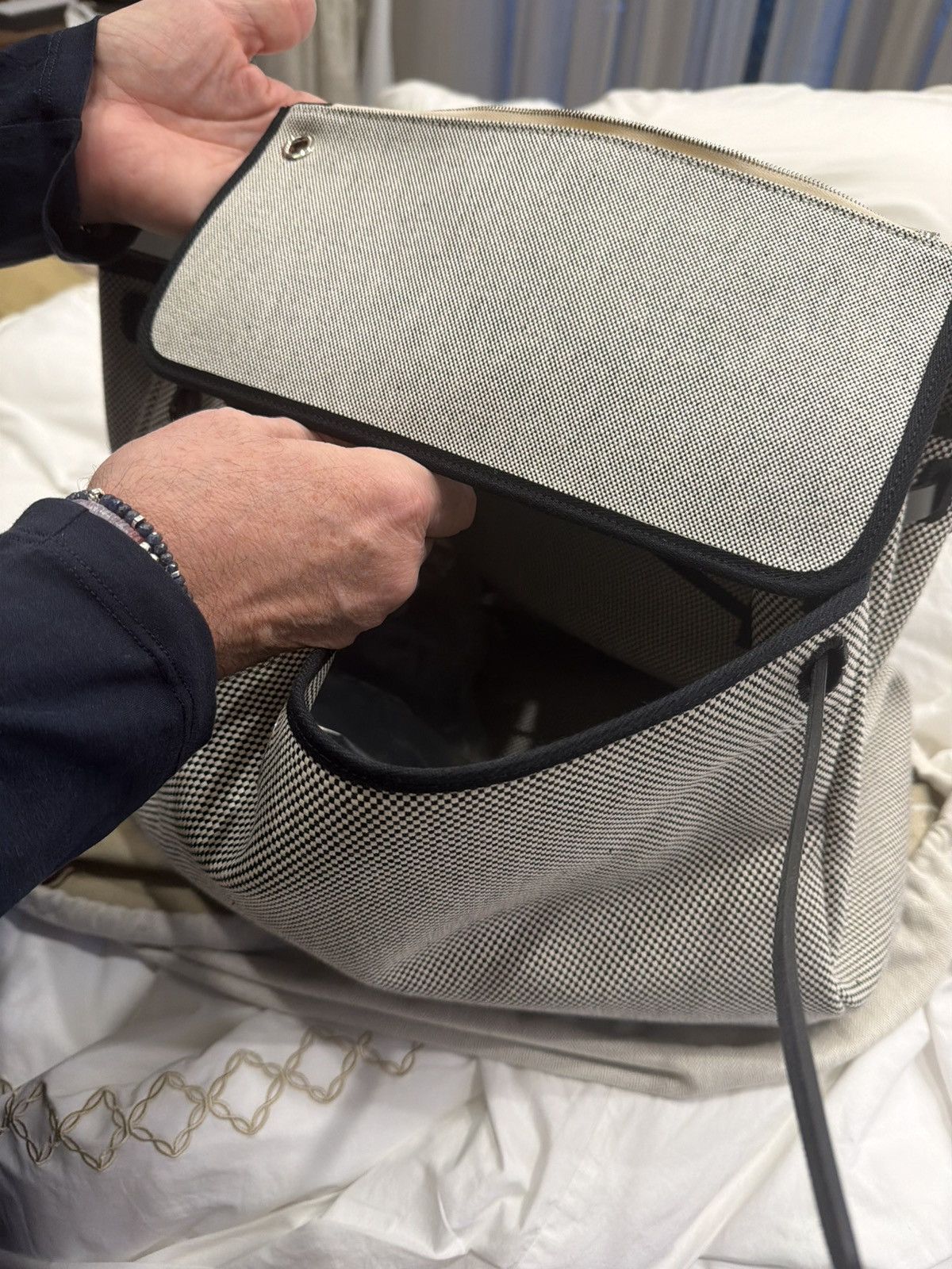Hermes HERMES HerBag - Canvas + Leather Size ONE SIZE - 9 Thumbnail