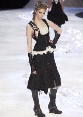 Marithe + Francois Girbaud F/W 2005 denim skirt runway piece