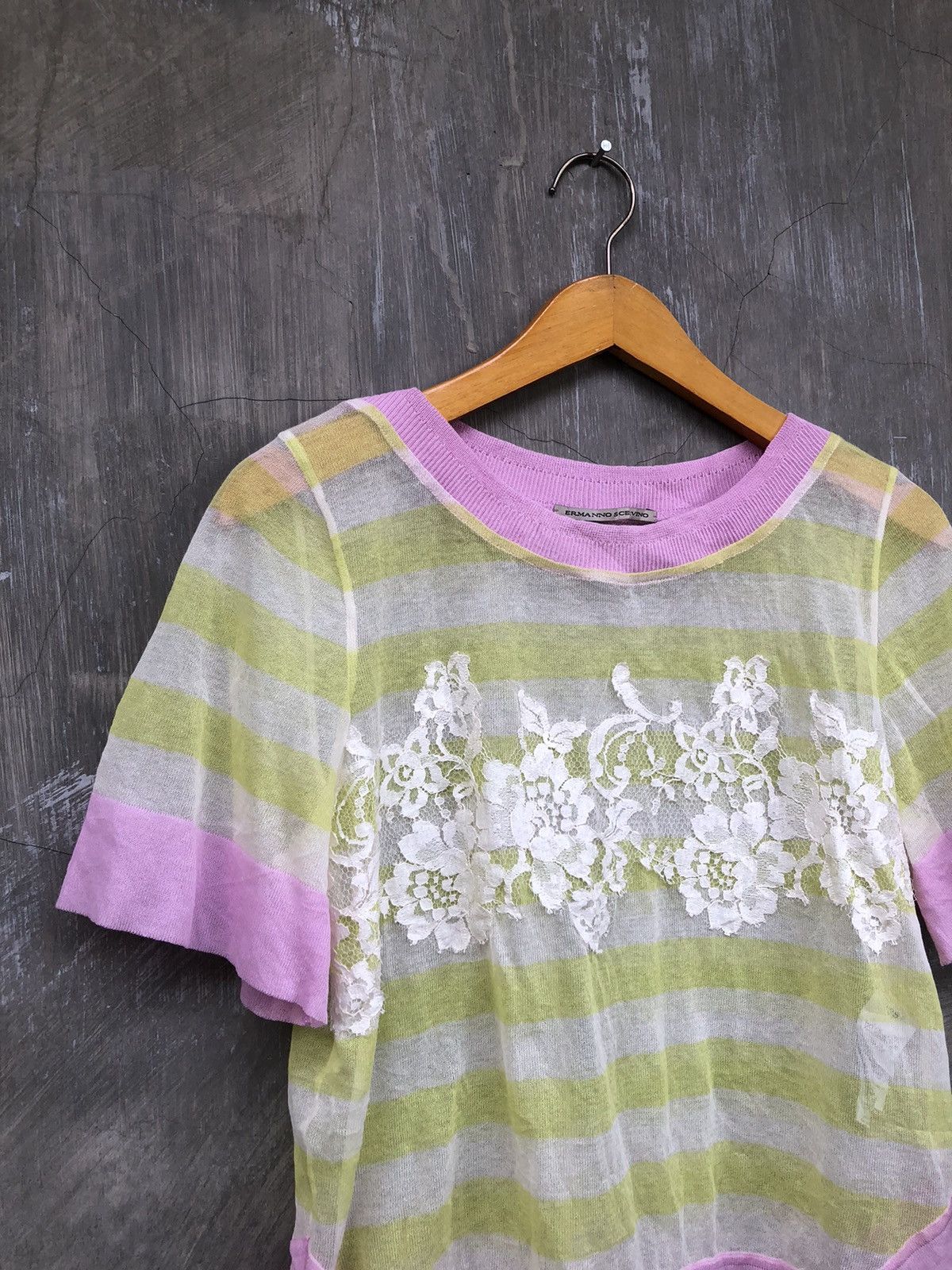 Designer × Ermanno Scervino × Vintage Ermanno Scervino Mesh Tops Size XS / US 0-2 / IT 36-38 - 2 Thumbnail