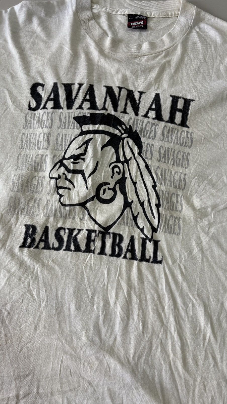 Vintage Vintage Savannah savage basketball shirt Size US L / EU 52-54 / 3 - 3 Thumbnail