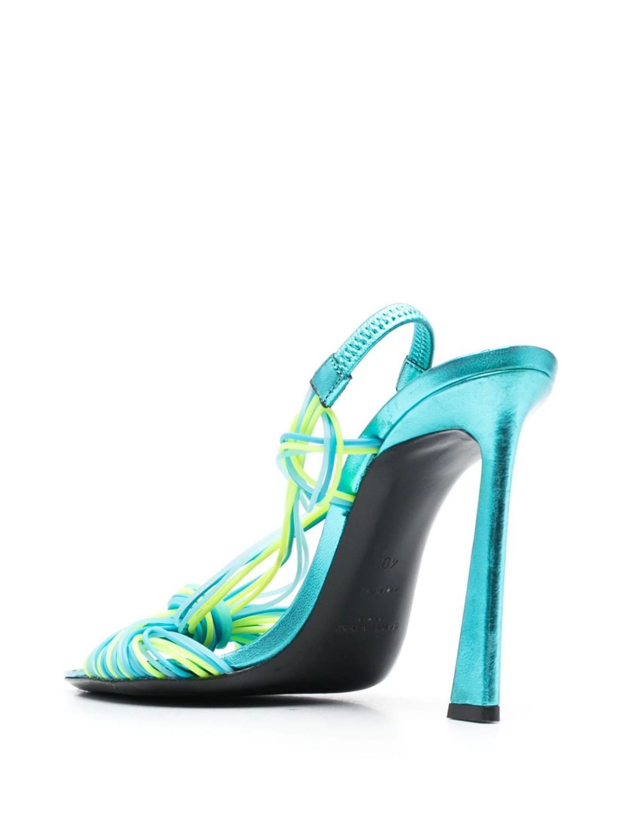Saint Laurent Paris o1s1wg111024 Pool Sandals Tpu Metallized Leather Multicolor Size US 8 / IT 38 - 3 Thumbnail
