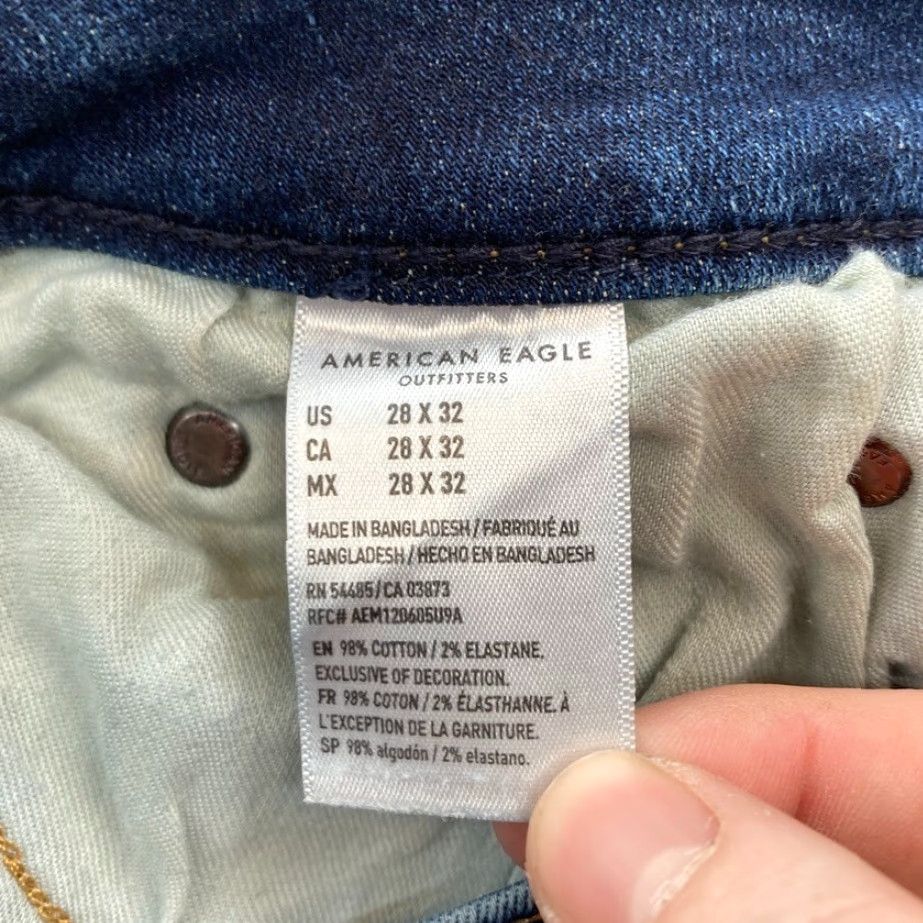 American Eagle Outfitters American Eagle Outfitters Skinny Jeans Mens 28x30 Dark Wash Blue Stretch Denim Low Rise Jeans Size US 28 / EU 44 - 6 Thumbnail