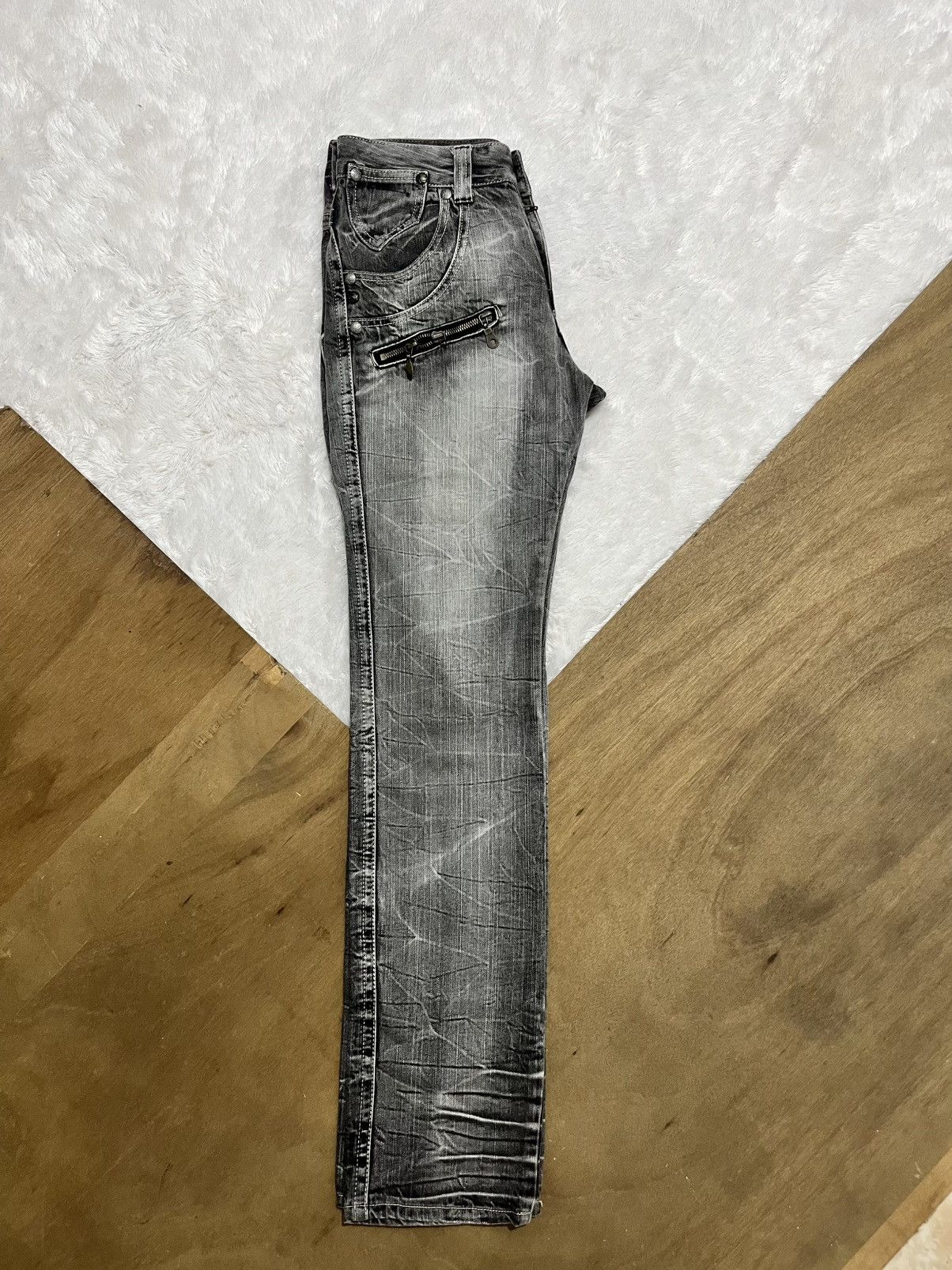 Other Blow By Blue Japanese Gothic Punk Zipper Washed Denim Jeans Size US 28 / EU 44 - 7 Thumbnail