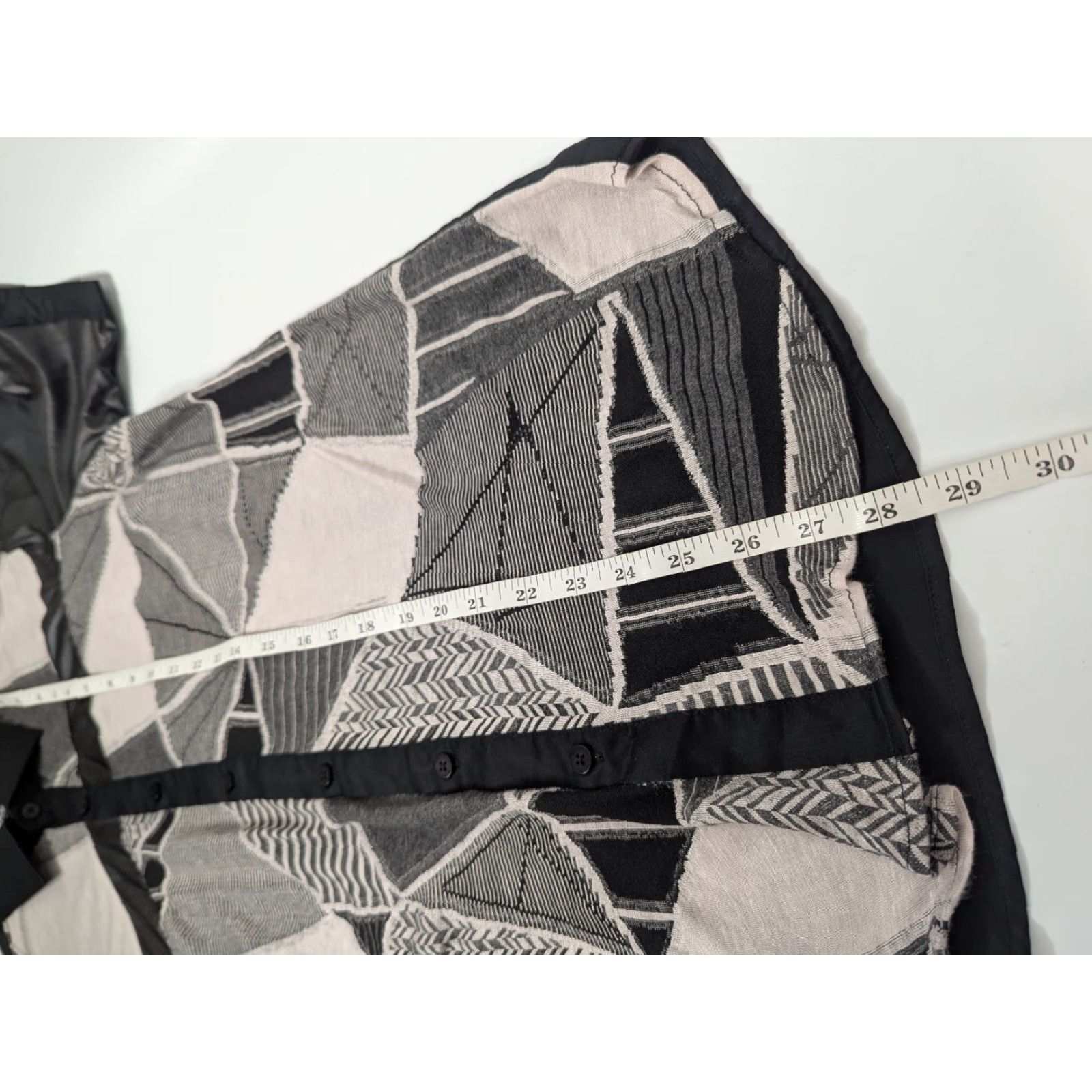 Vintage Barabas Barabas Black Geometric Abstract Faux Short Sleeve Button Shirt Men S Button-Up Collar-Down Cotton Size US S / EU 44-46 / 1 - 4 Thumbnail