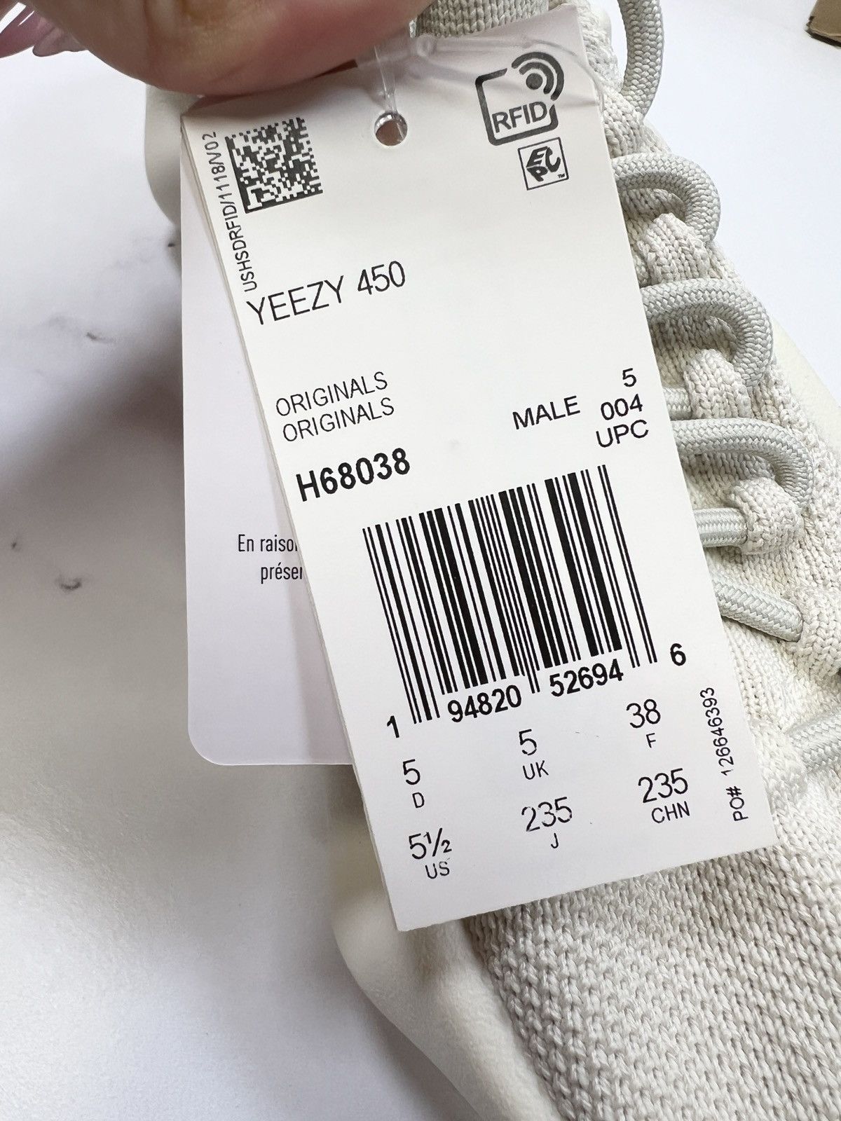 Adidas NEW Adidas Yeezy Boost 450s 450 Cloud White Whites Size US 5.5 / IT 35.5 - 6 Thumbnail