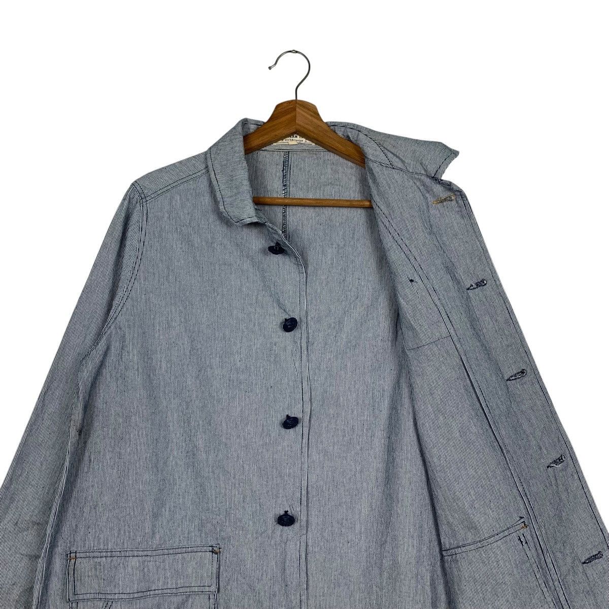 Japanese Brand NORTHERN TRUCK Work&Marine Hickory Striped Jacket #2102-C92 Size US L / EU 52-54 / 3 - 9 Thumbnail