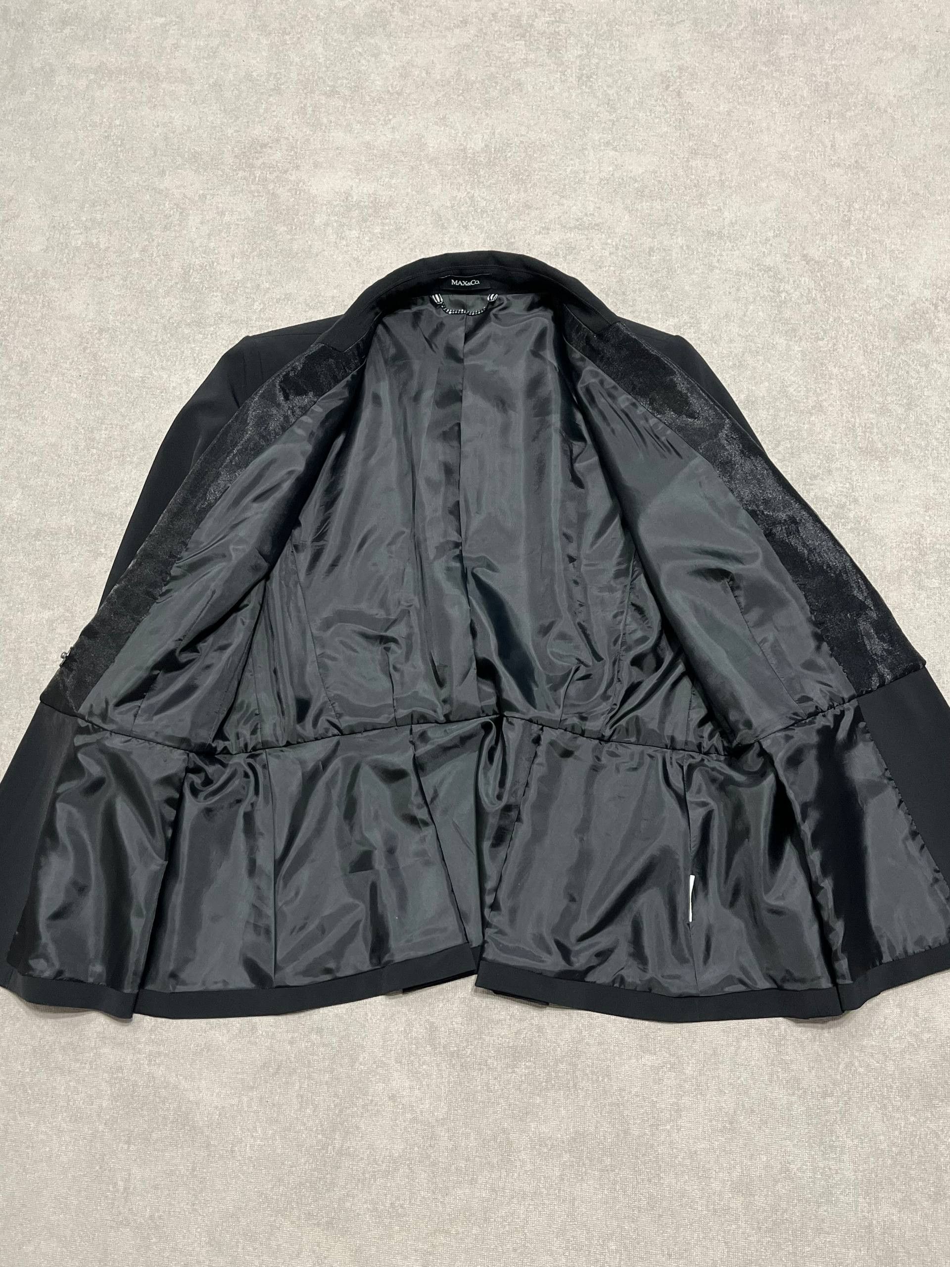 MAX&Co. Rare Max&Co. Womens Blazer Jacket Black Mara Vintage Size M / US 6-8 / IT 42-44 - 10 Thumbnail