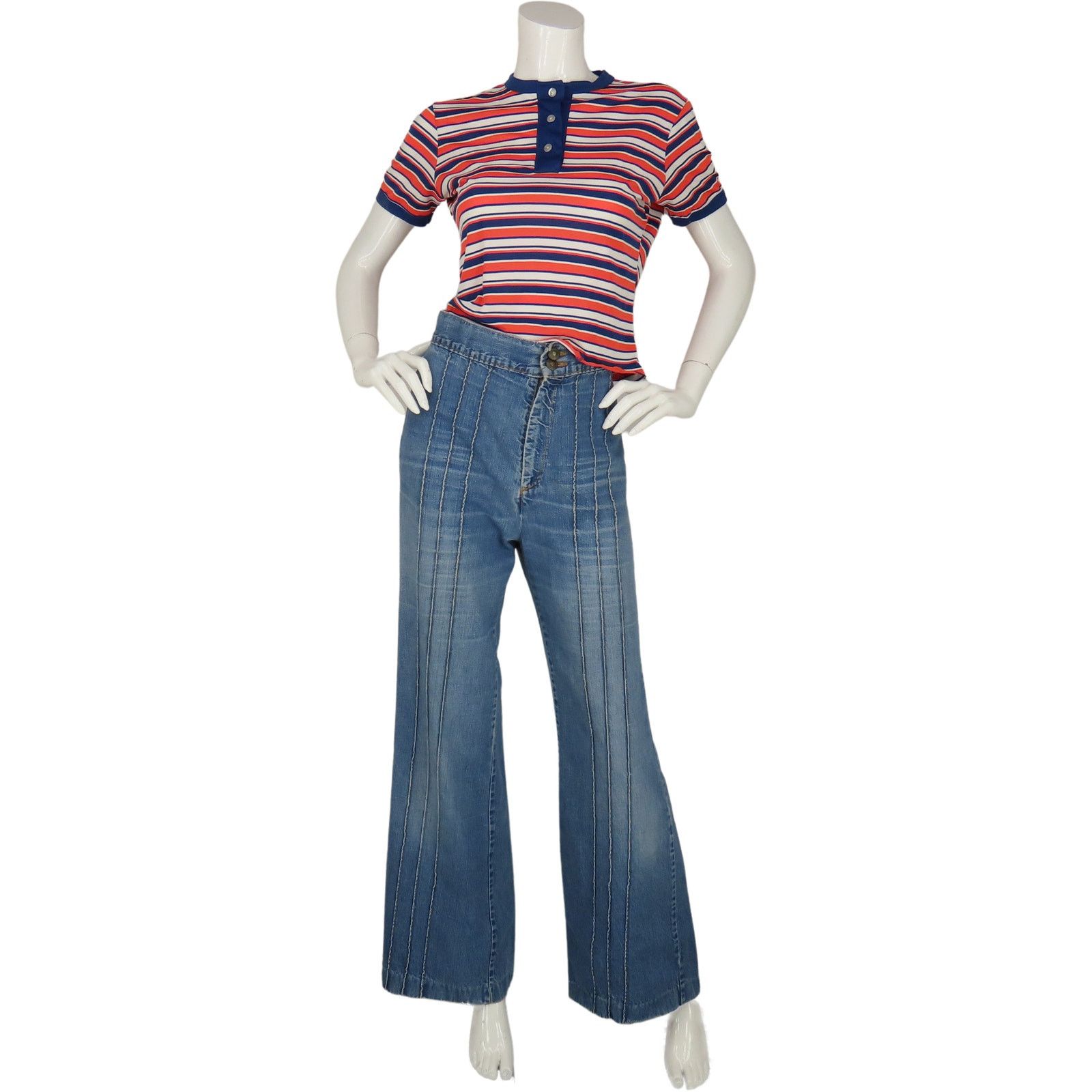 Levi's Vintage Levi's Orange Tab Flare Bell Bottom Jeans W28 L31 Size 28" / US 6 / IT 42 - 2 Thumbnail