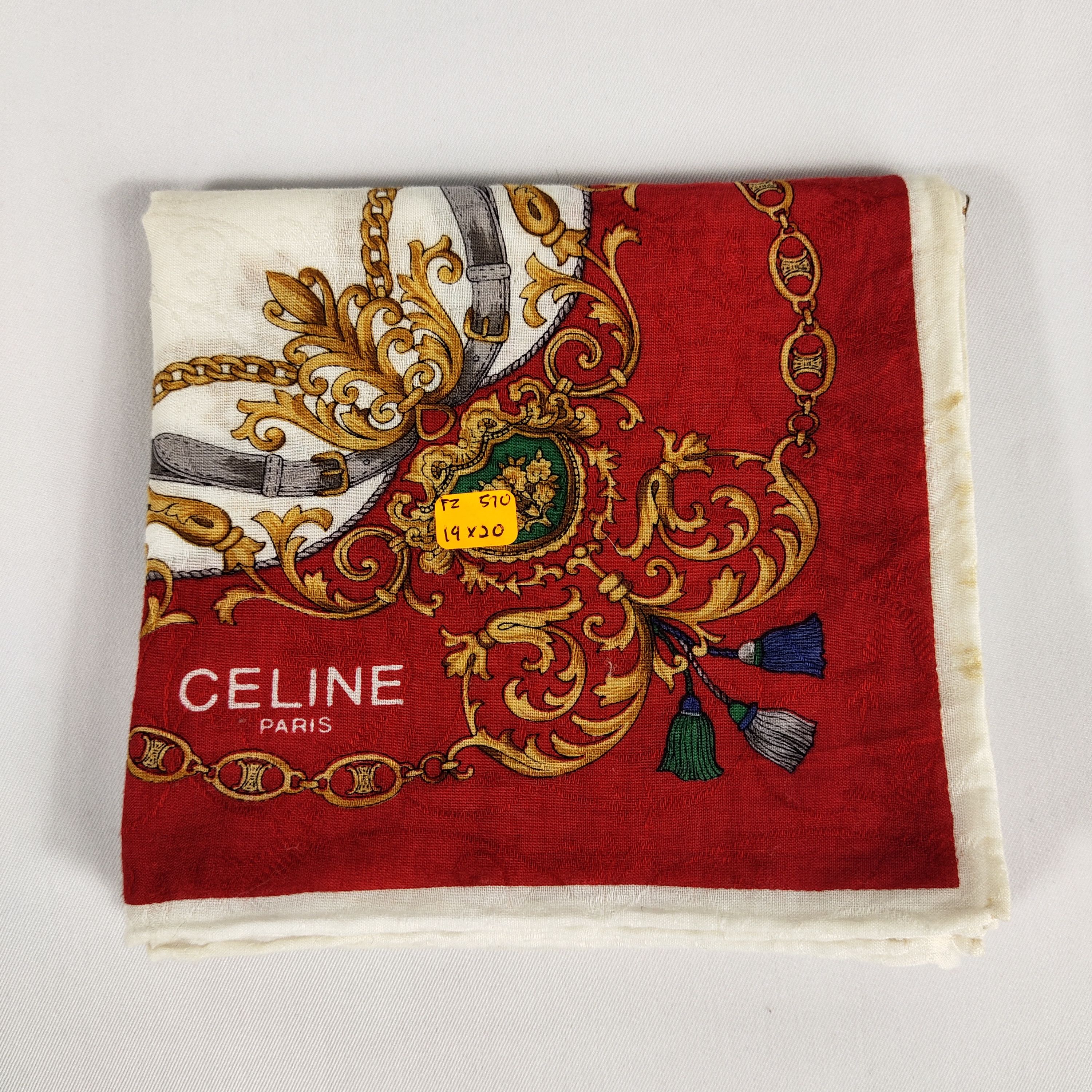 Celine × Vintage Celine Handkerchief / Neckerchief / Bandana FZ570 Size ONE SIZE - 2 Thumbnail
