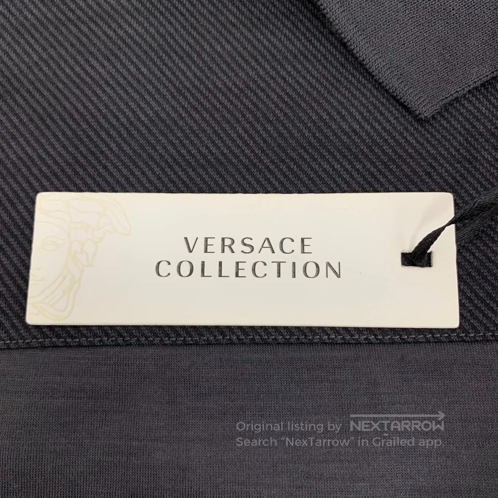 Versace Versace Black pocket ring buckle design cotton collar sing Size US M / EU 48-50 / 2 - 6 Thumbnail