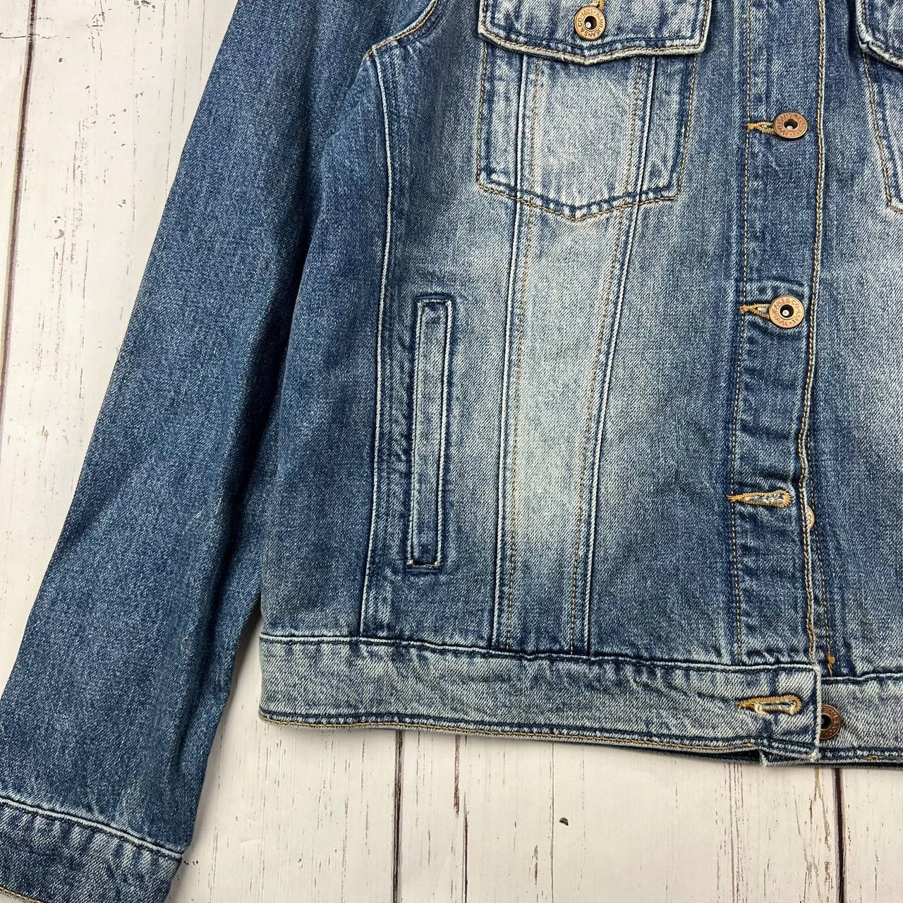 Mavi Mavi Small Printed Cropped Fit Mid Stretchable Denim Jacket Size S / US 4 / IT 40 - 4 Thumbnail