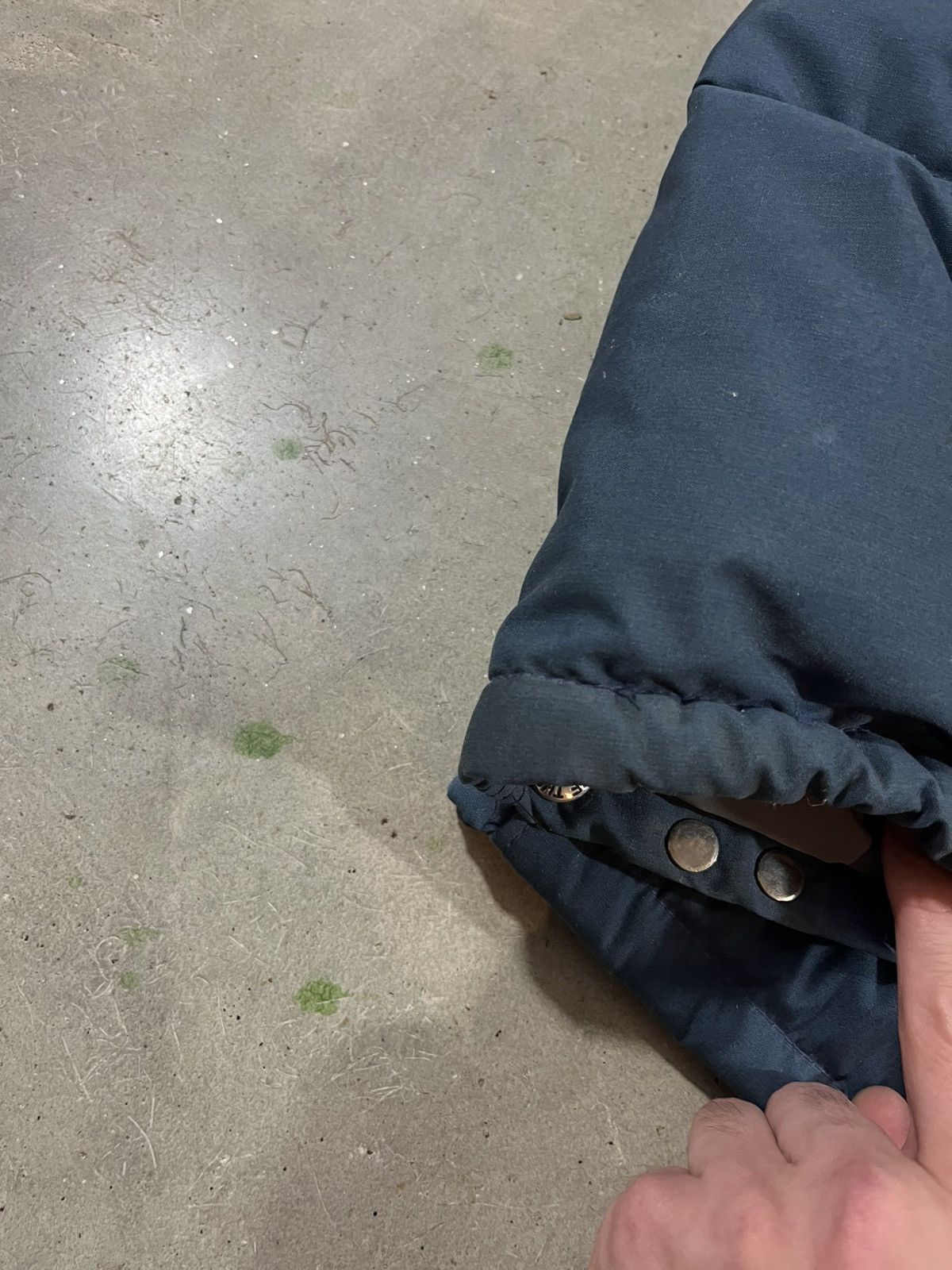 Vintage Vintage 70s North Face Down Puffer Jacket Hooded Blue Green Size S / US 4 / IT 40 - 6 Thumbnail