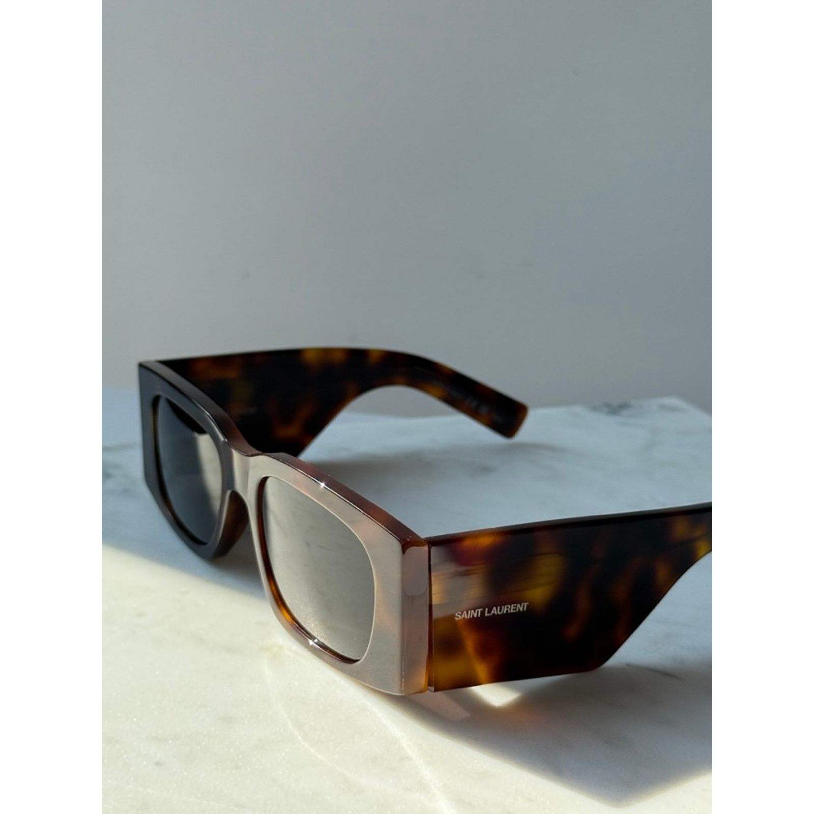 Saint Laurent Paris NEW Saint Laurent SL654 Sunglasses in Havana Brown $545 Size ONE SIZE - 5 Thumbnail