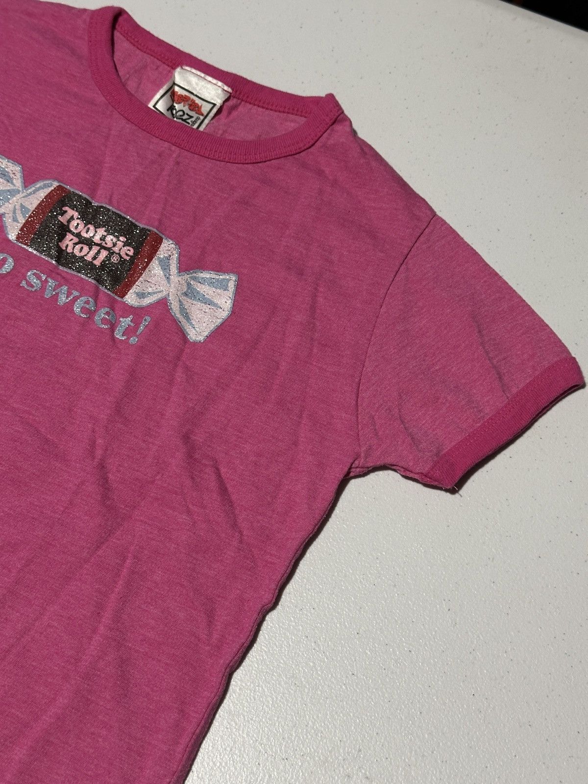 Vintage 90s tootsie Roll so sweet youth Girls graphic ringer shirt Size XS / US 0-2 / IT 36-38 - 3 Thumbnail