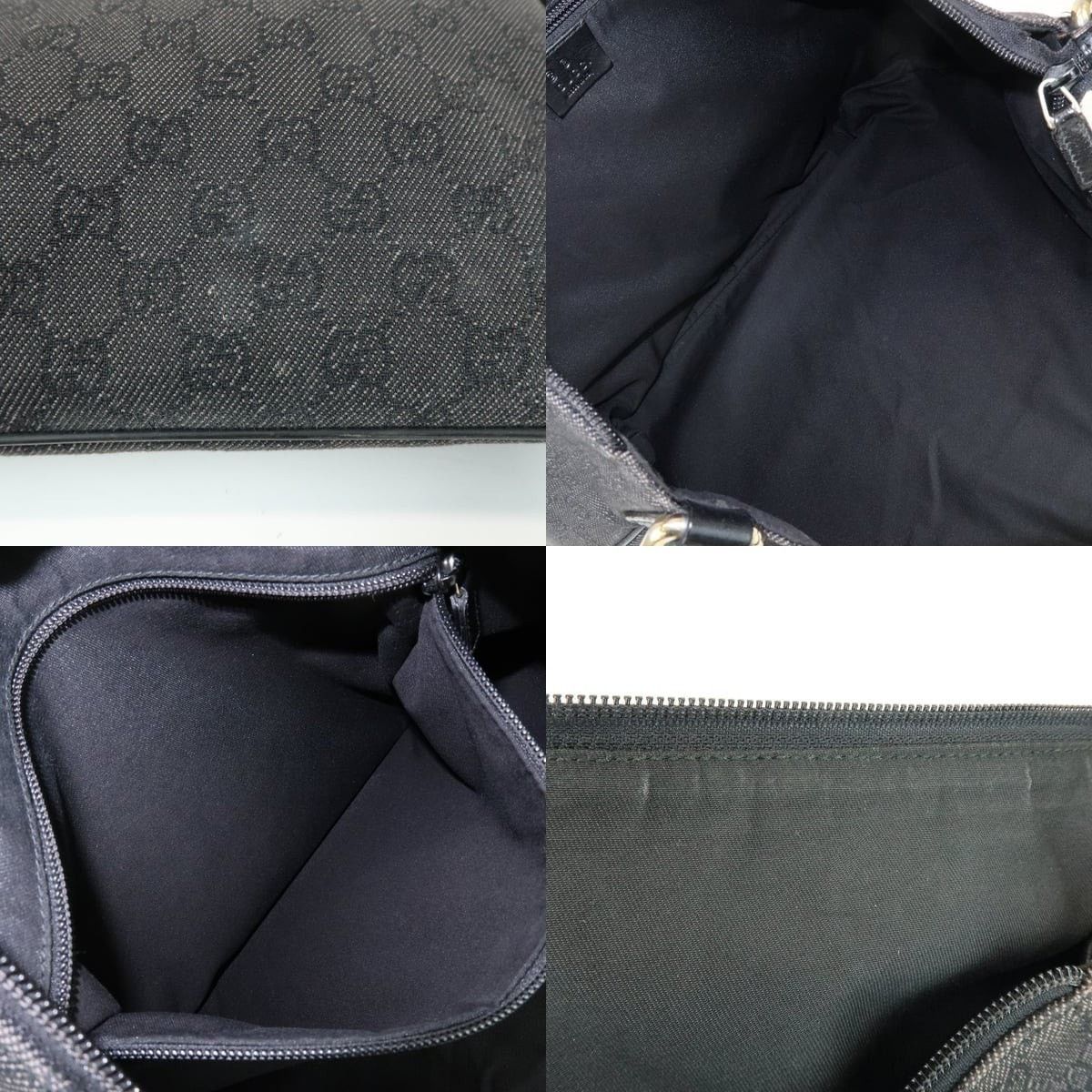 Gucci Gucci GG Monogram Denim Crossbody Bag Black Size ONE SIZE - 7 Thumbnail