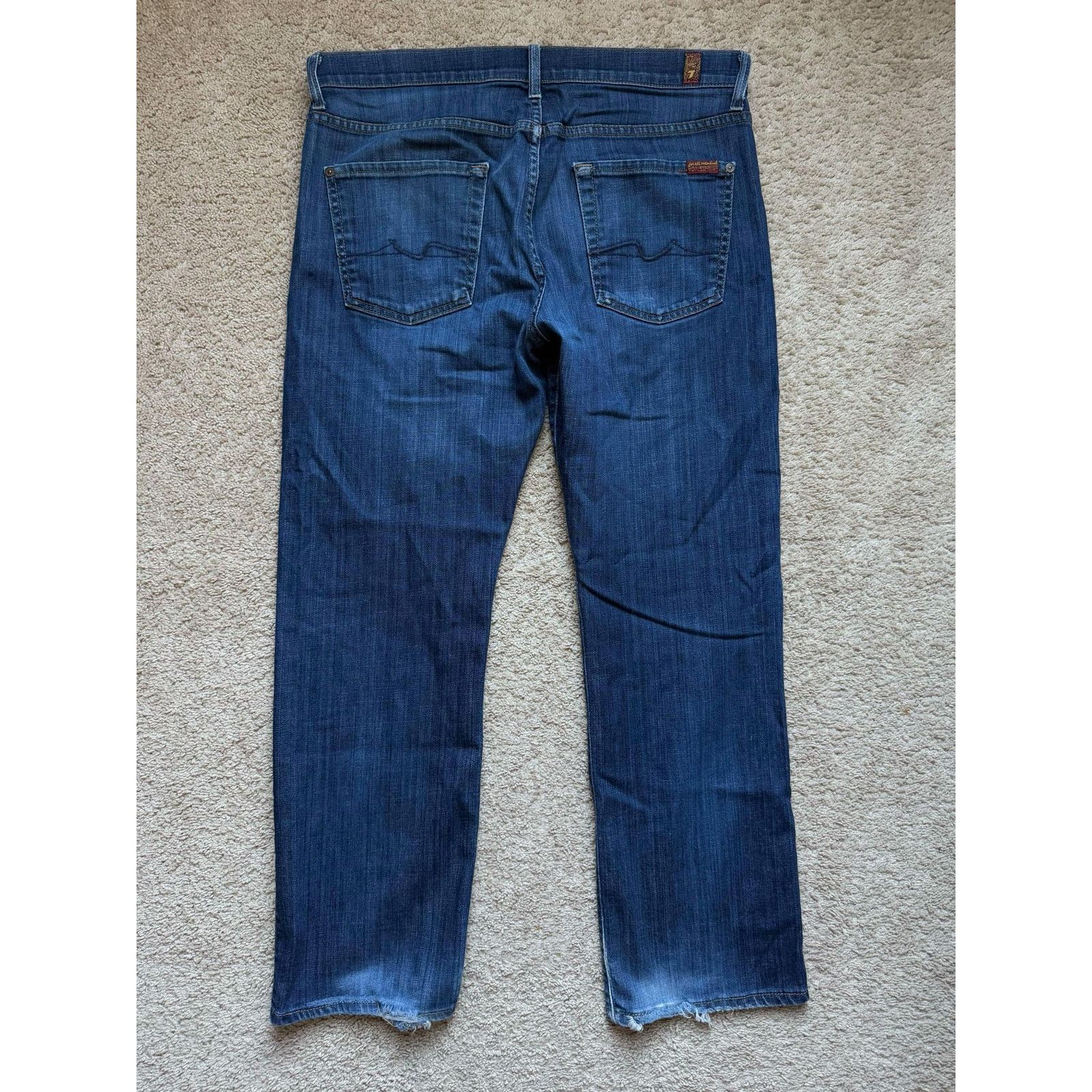7 For All Mankind 7 for All Mankind Carsen Straight Performance Jeans Blue Size US 34 / EU 50 - 7 Thumbnail