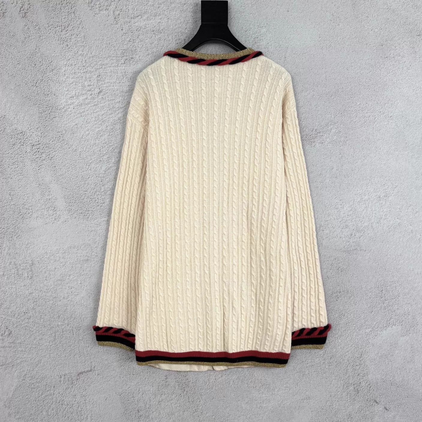 Gucci Gucci Ivory Gold-Thread Knit Cardigan M Size M / US 6-8 / IT 42-44 - 2 Thumbnail