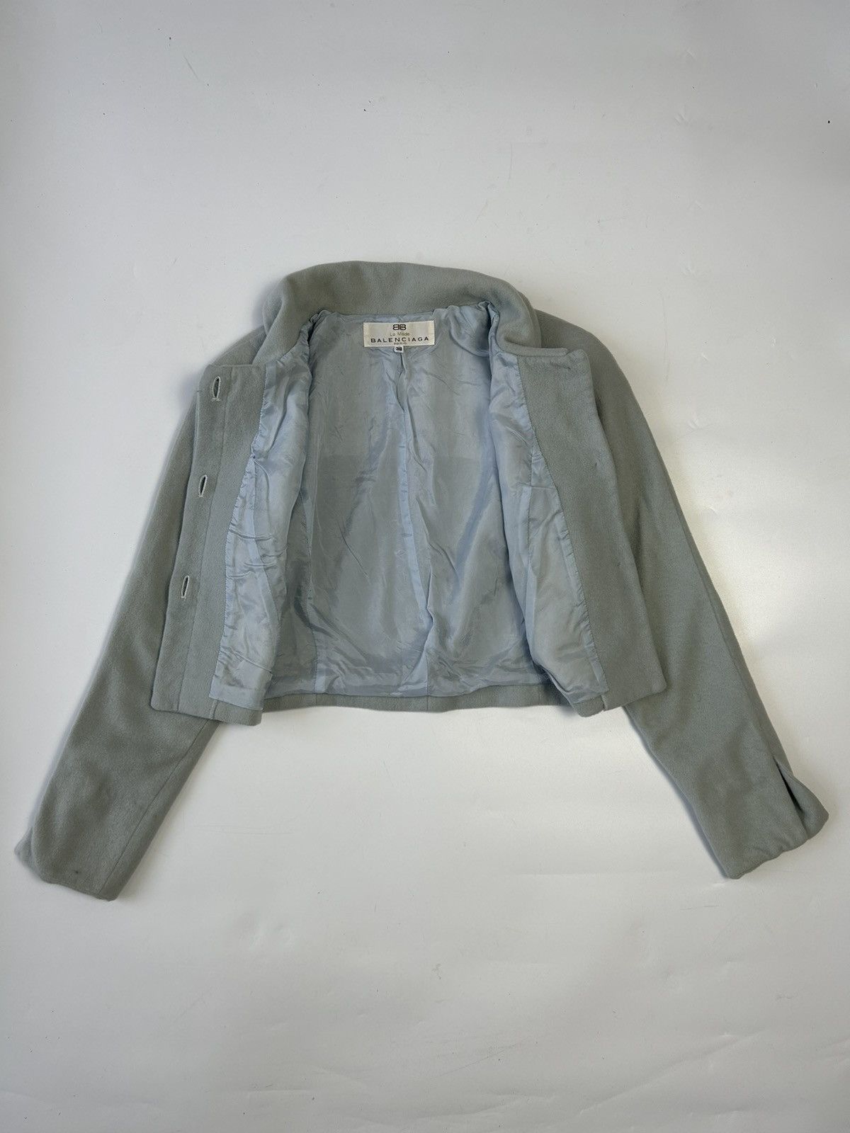 Balenciaga × Designer BALENCIAGA CROP TOP BLAZER Size XS / US 0-2 / IT 36-38 - 2 Thumbnail