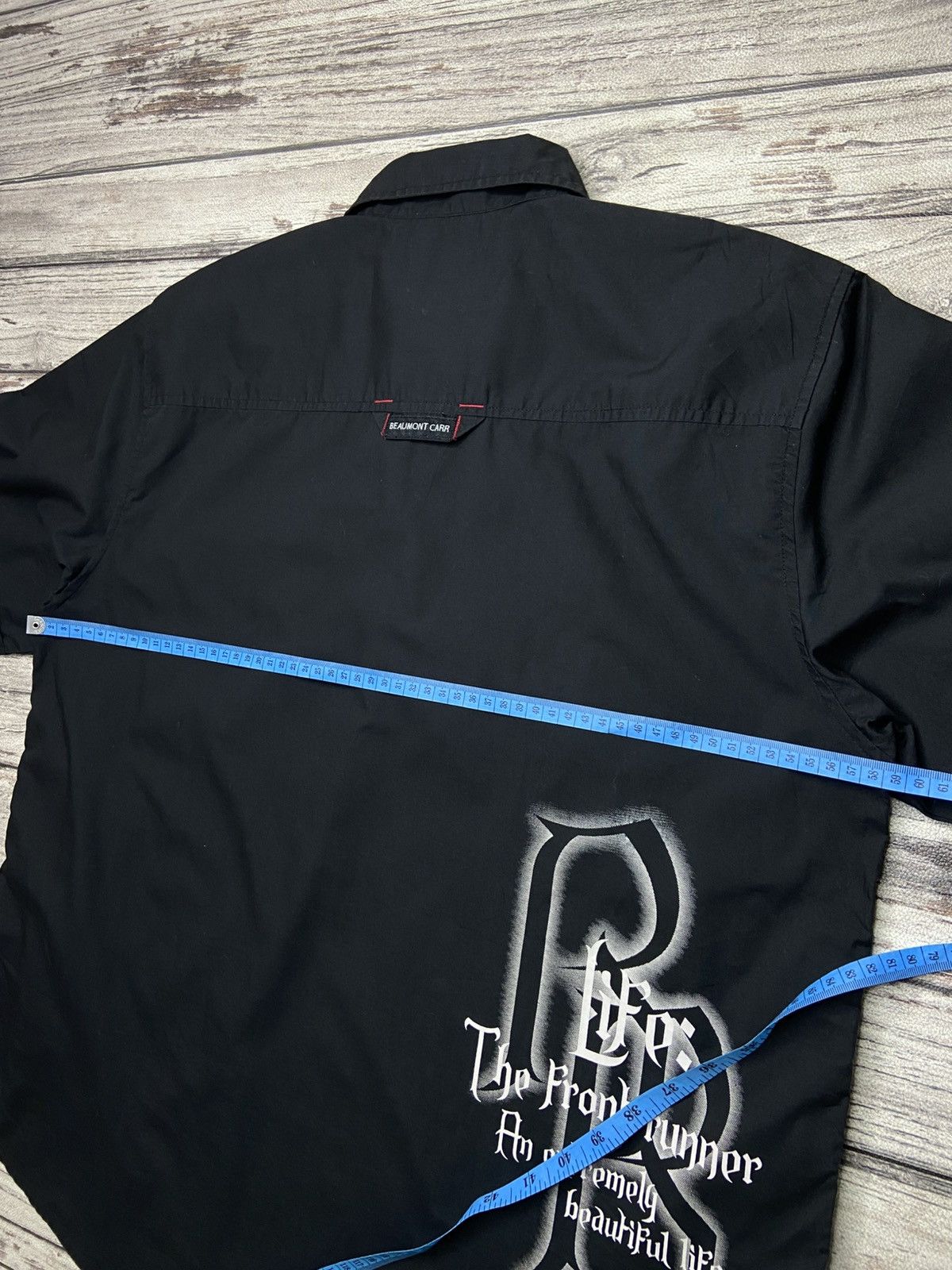 If Six Was Nine × Japanese Brand × Le Grande Bleu (L.G.B.) 🔥Beaumont Carr Poem Goth Bondage Tie Shirts Size US L / EU 52-54 / 3 - 9 Thumbnail