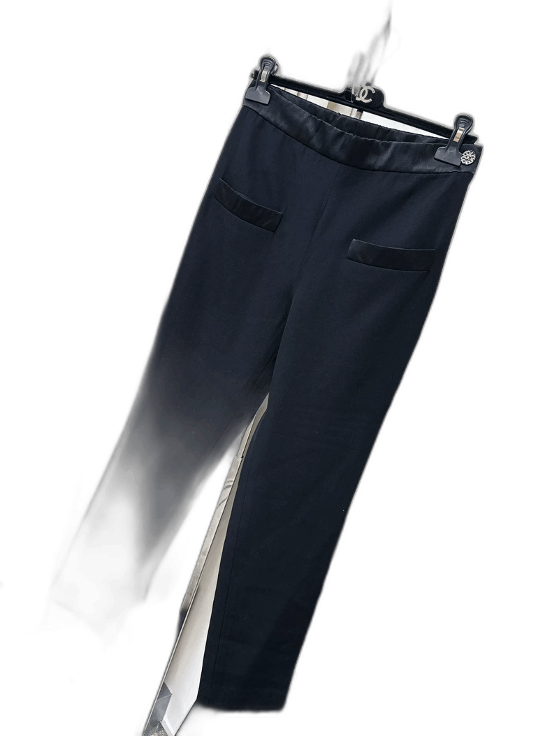 Chanel Chanel Black Casual Trousers Size 38 Size 37" - 1 Thumbnail